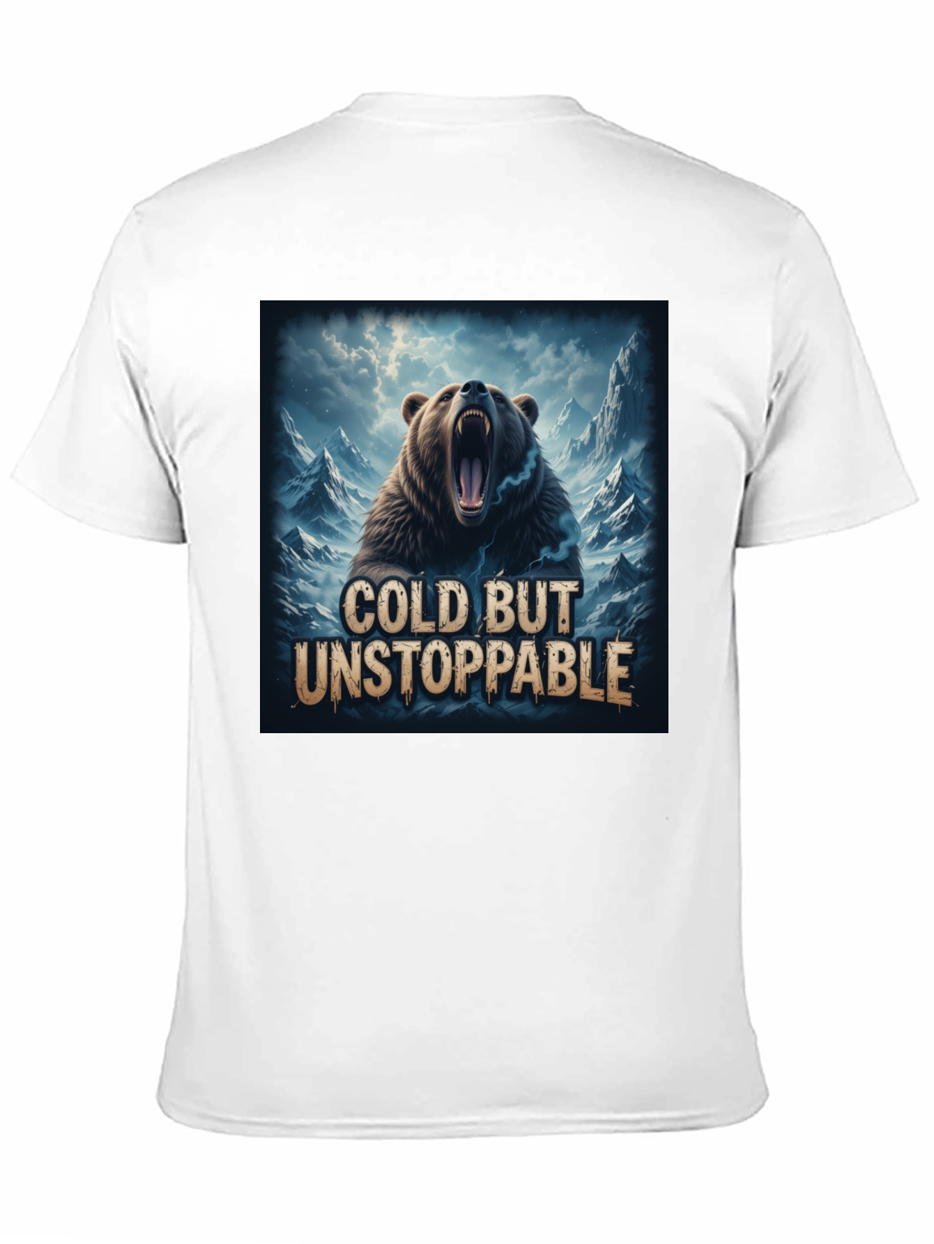 Cold But Unstoppable Bear Graphic T-Shirt