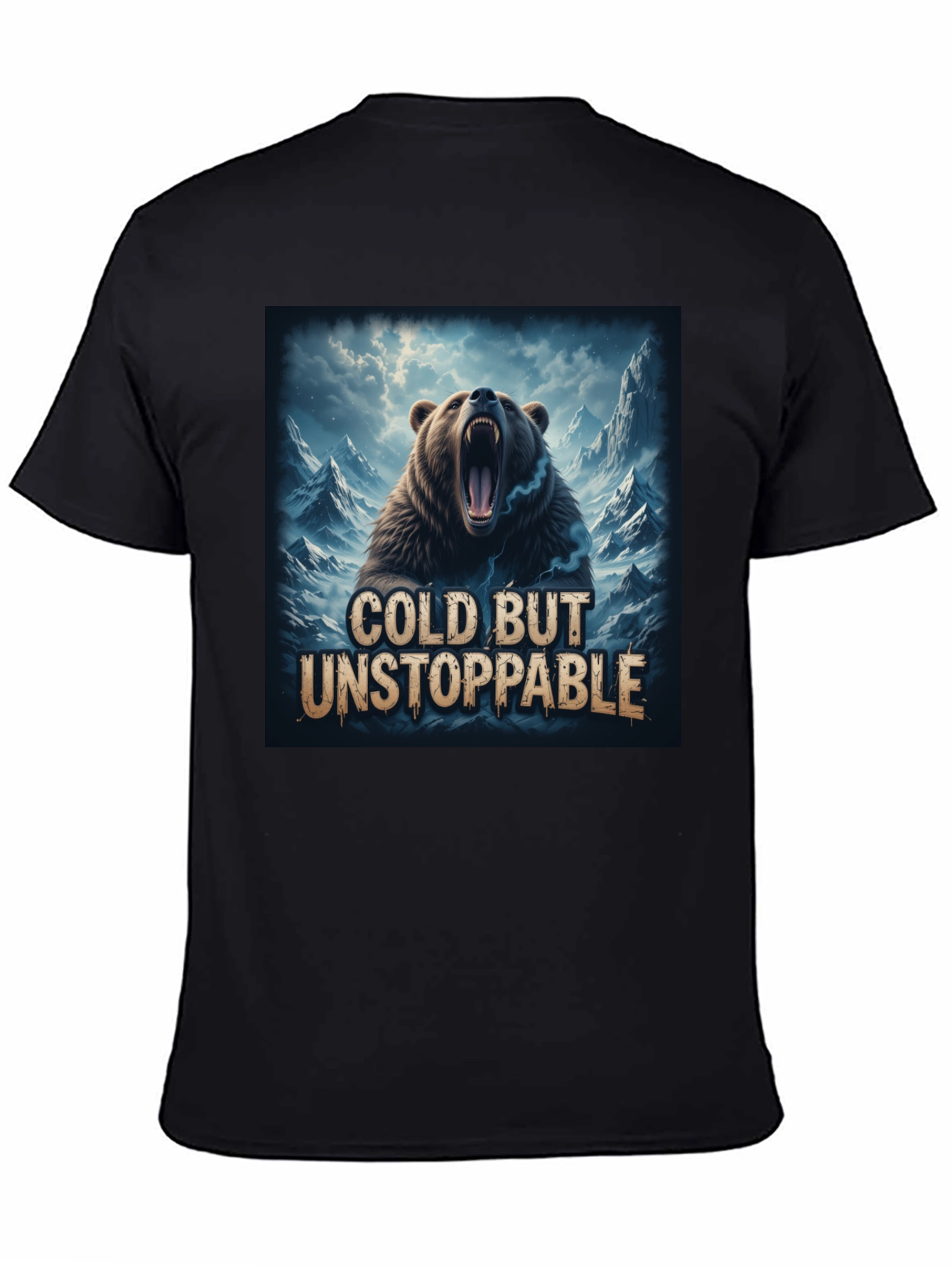 Cold But Unstoppable Bear Graphic T-Shirt