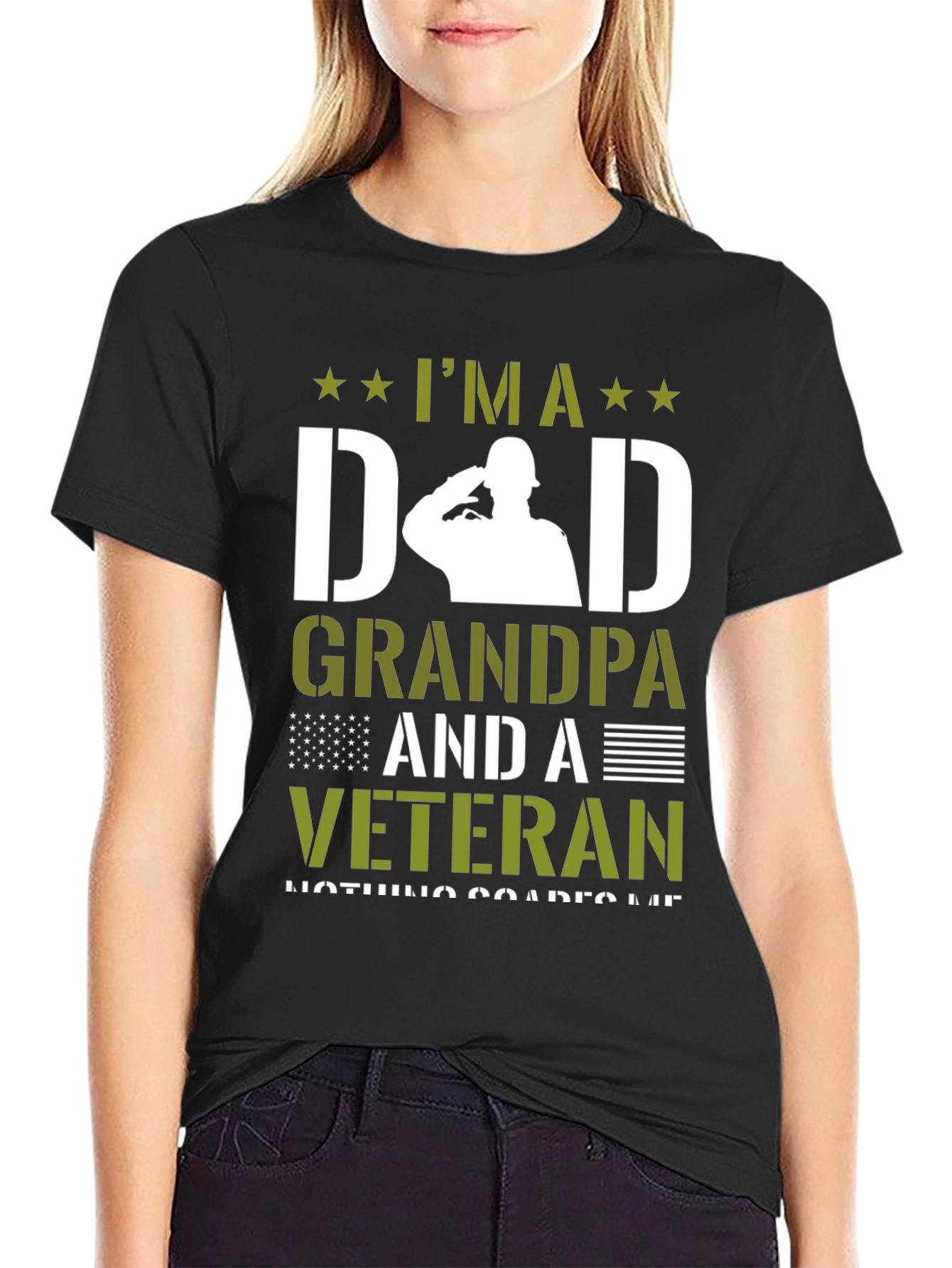 Im A Dad Grandpa Veteran Graphic T-Shirt