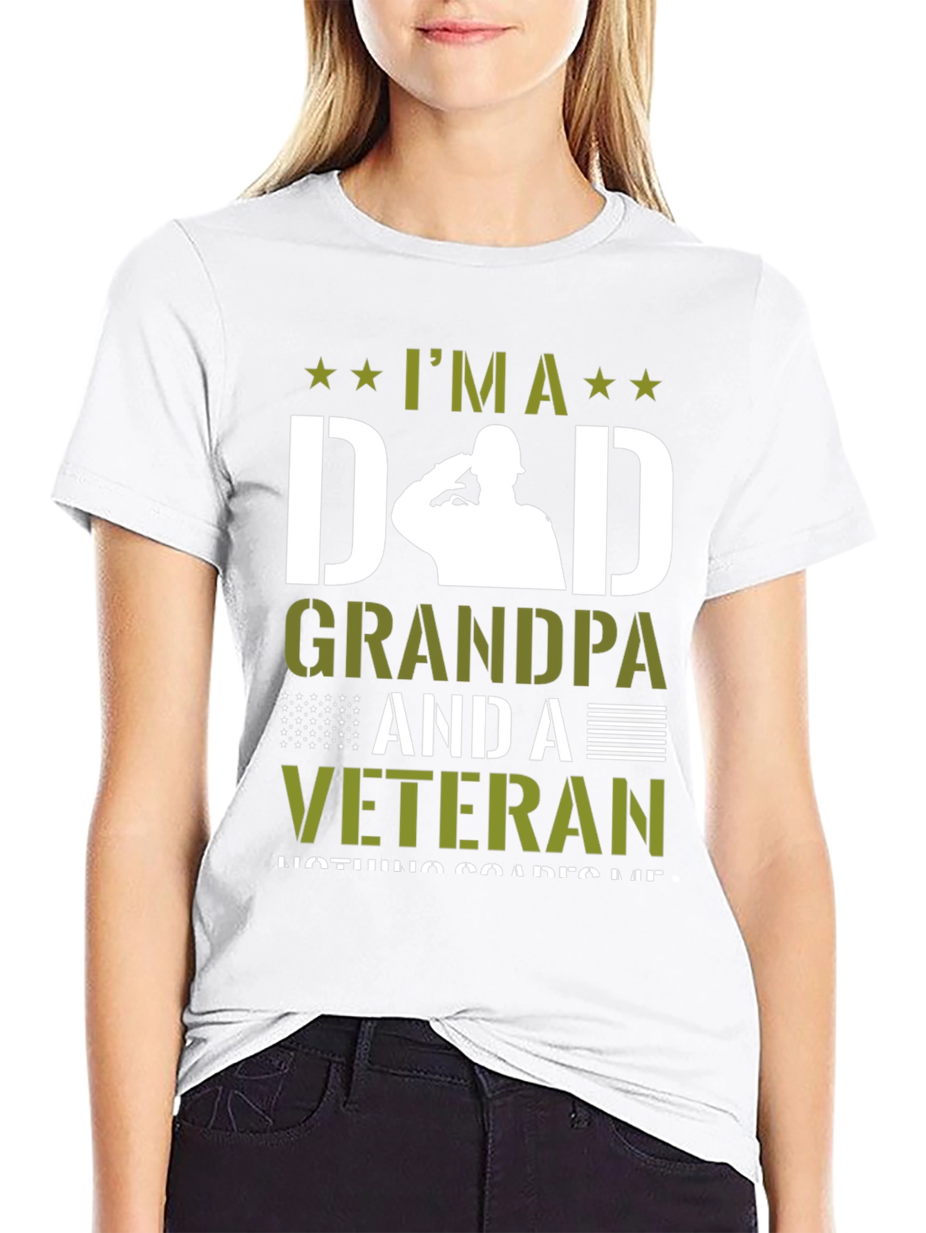 Im A Dad Grandpa Veteran Graphic T-Shirt