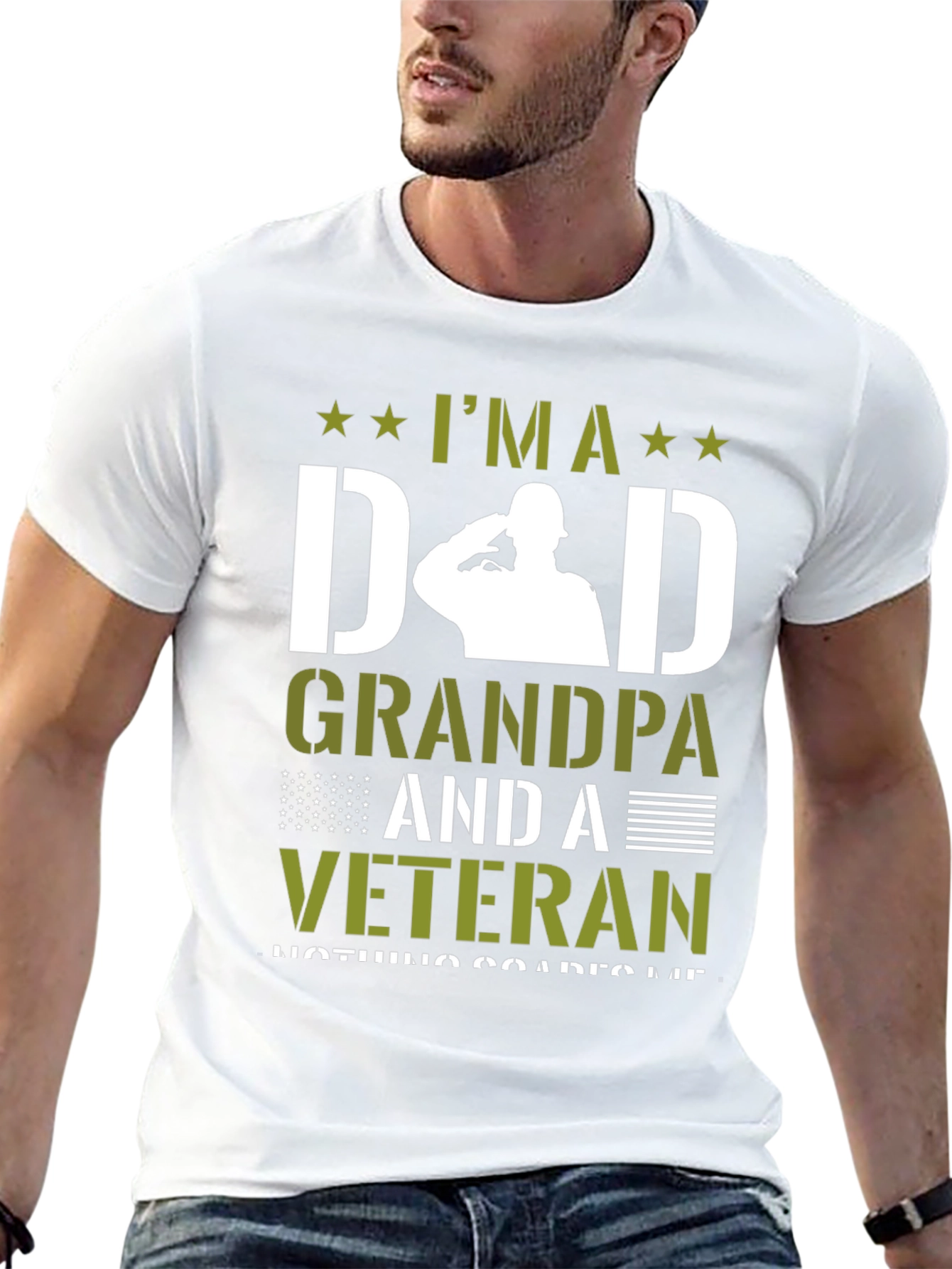 Im A Dad Grandpa Veteran Graphic T-Shirt