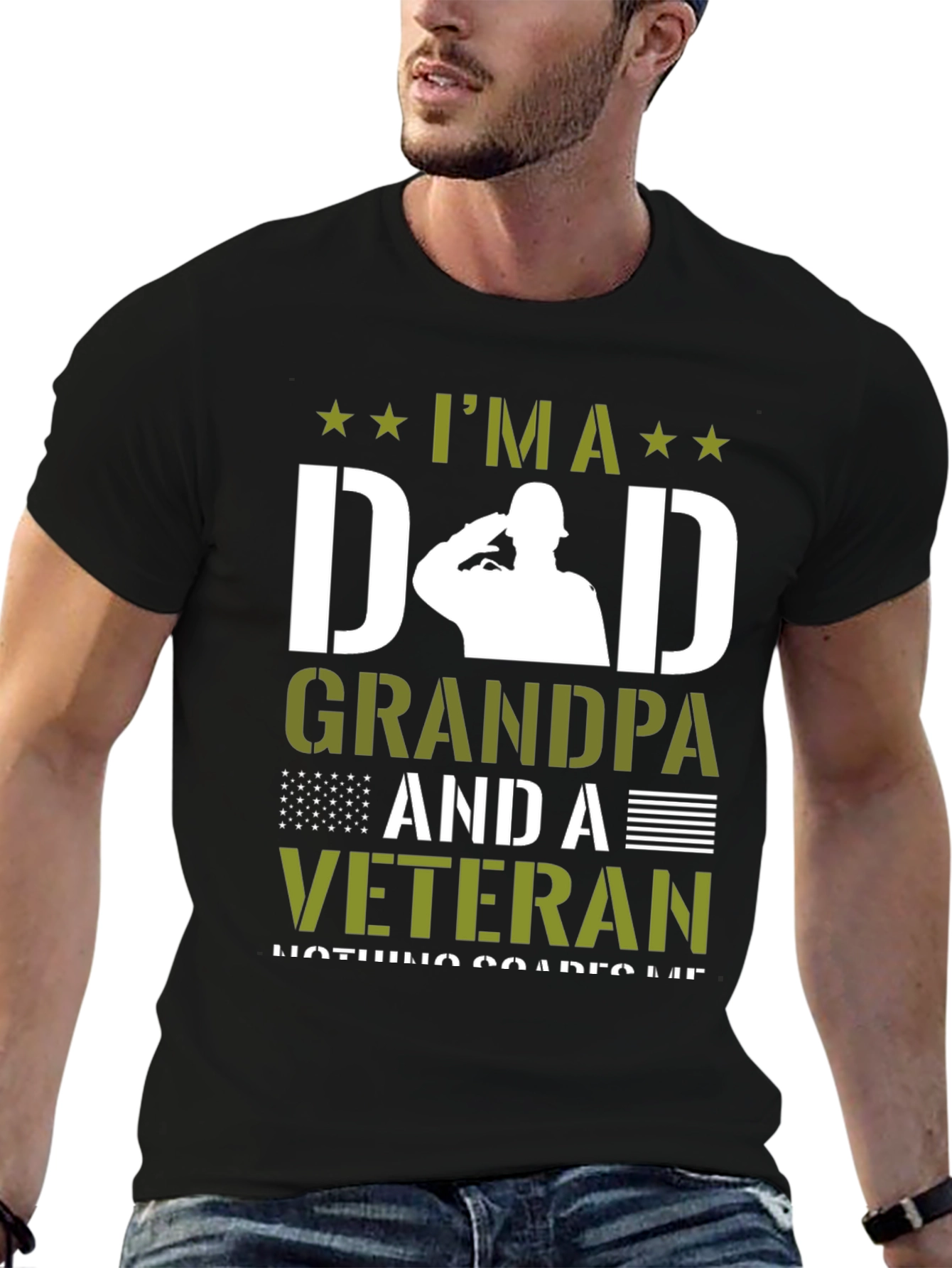 Im A Dad Grandpa Veteran Graphic T-Shirt