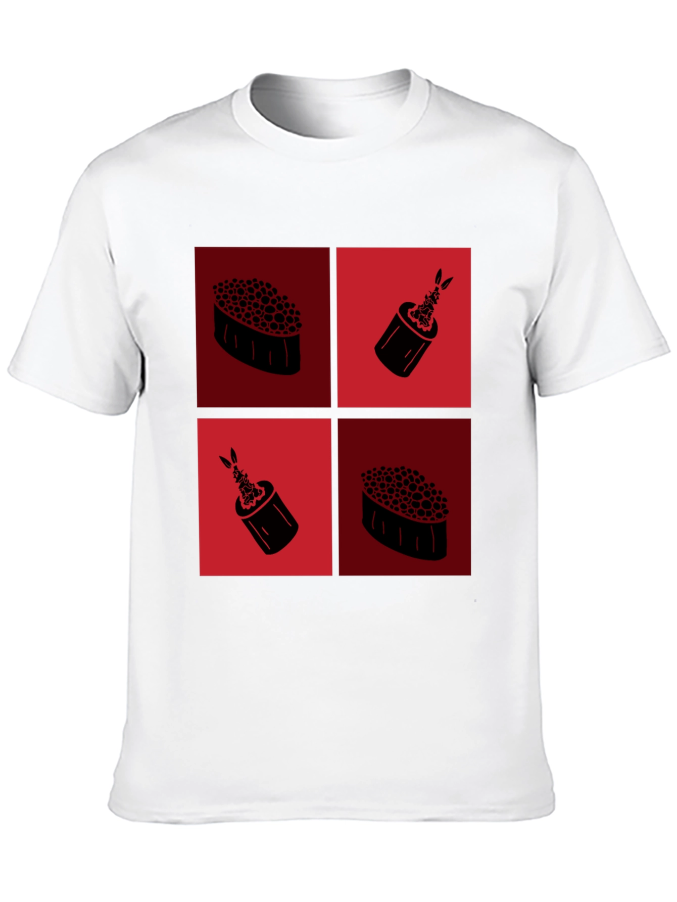 Sushi Graphic Tee - Black Cotton T-Shirt