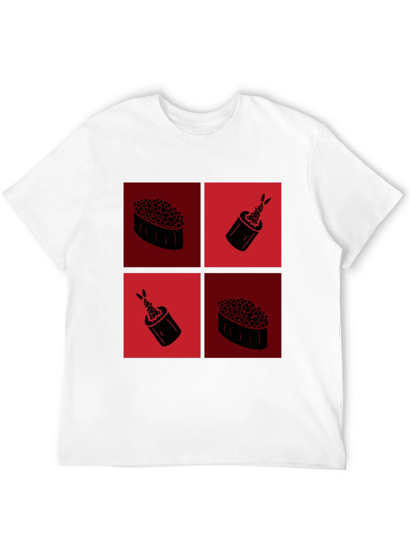 Sushi Graphic Tee - Black Cotton T-Shirt