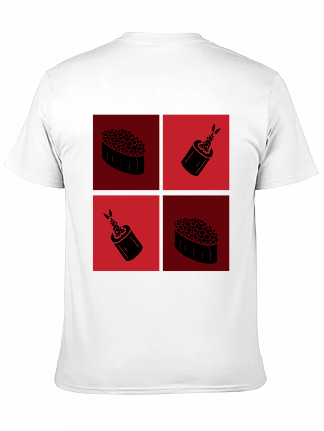 Sushi Graphic Tee - Black Cotton T-Shirt