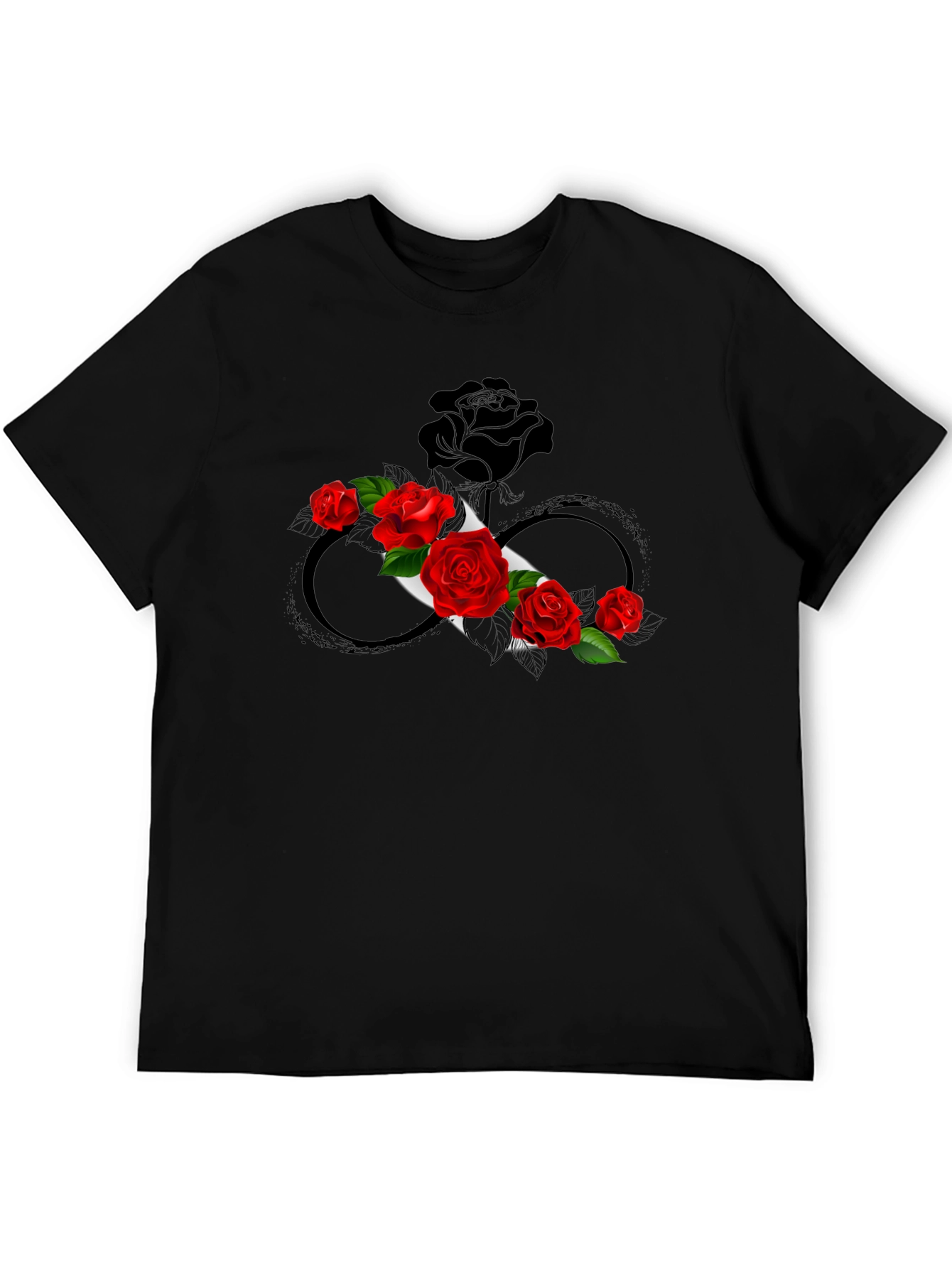 Rose Infinity Graphic Tee - Stylish & Unique Design