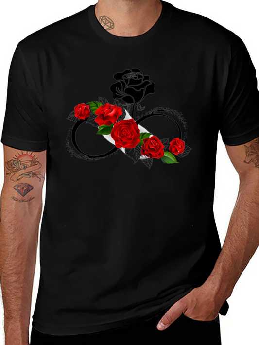 Rose Infinity Graphic Tee - Stylish & Unique Design