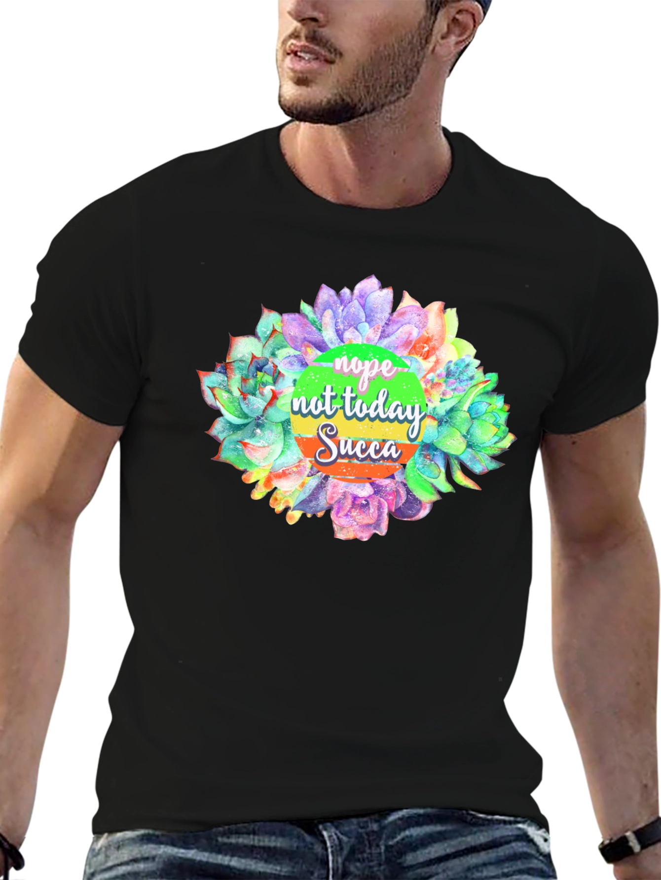Nope Not Today Succulent Graphic T-Shirt