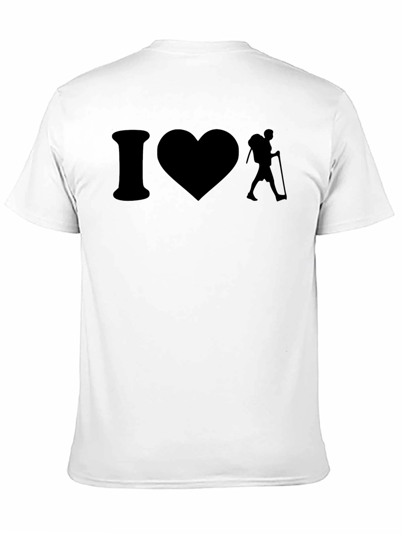 I Love Hiking Black Graphic Tee