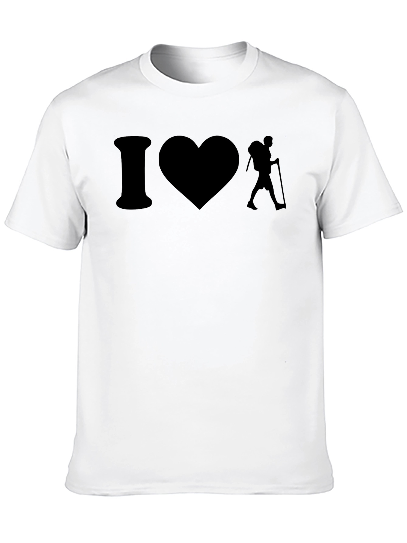 I Love Hiking Black Graphic Tee