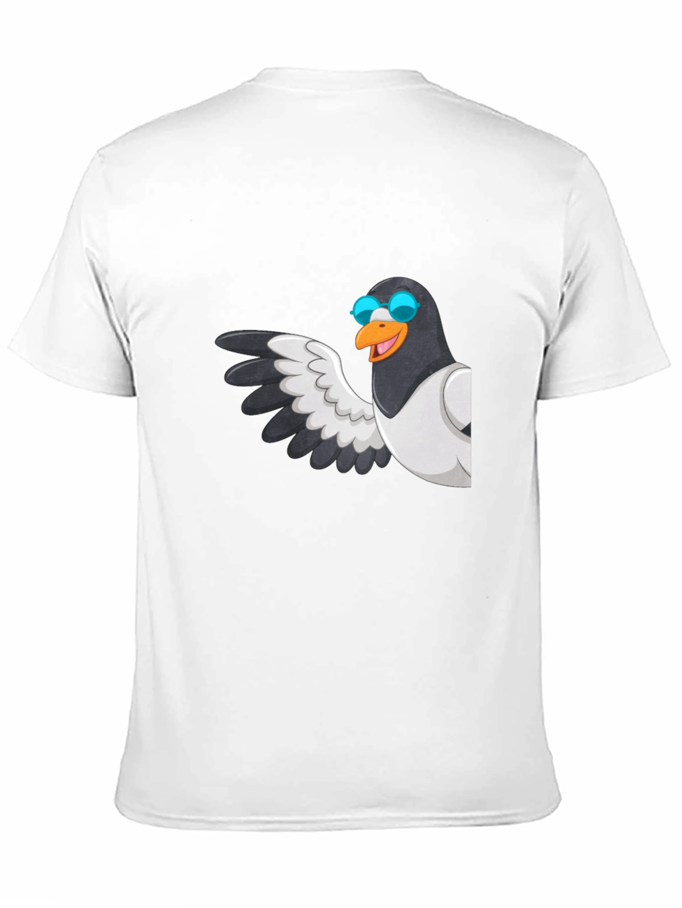 Cool Pigeon Graphic Tee - Black Cotton Casual Shirt