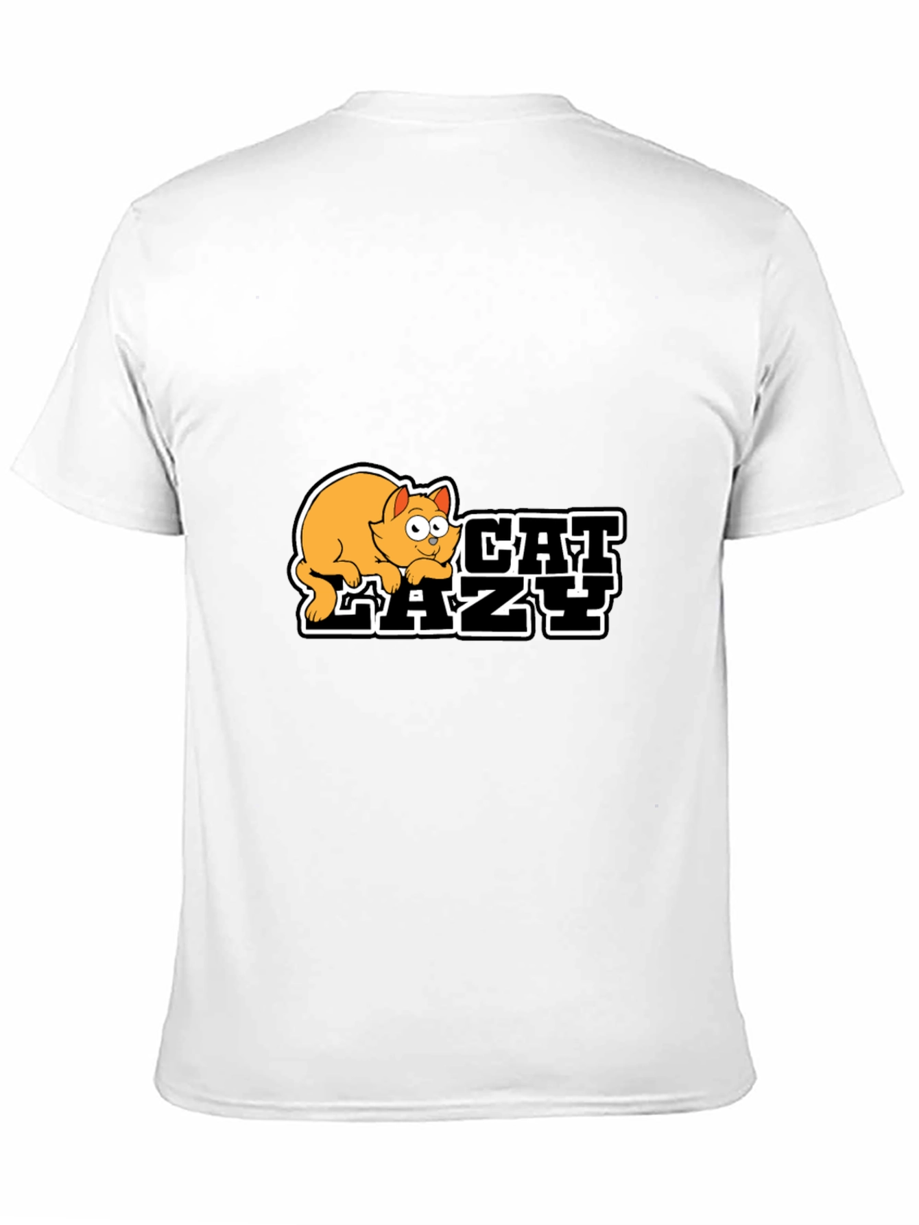 Lazy Cat Graphic Black T-Shirt - Unisex