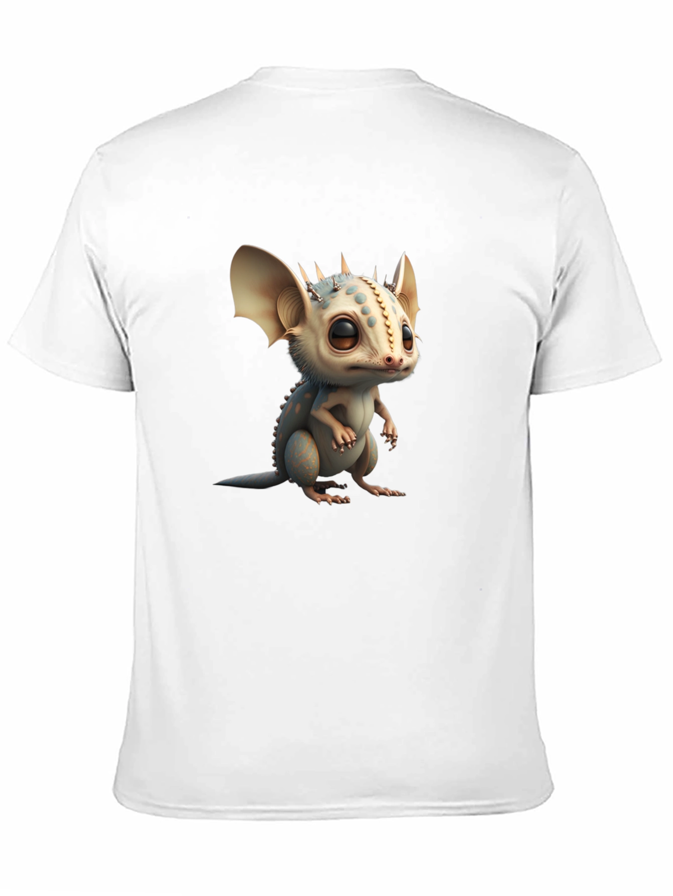 Cute Dragon Graphic Tee - Black Crew Neck