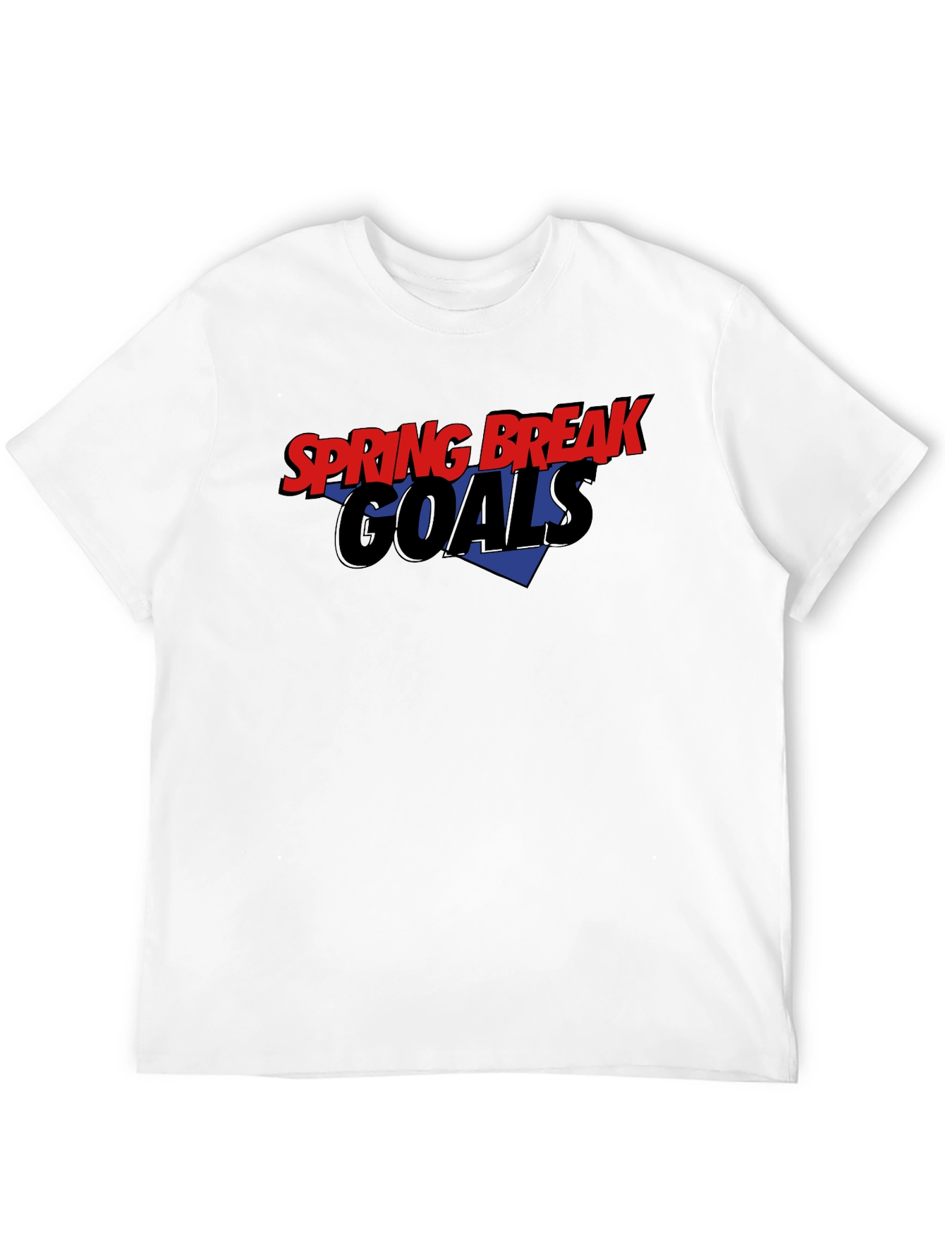 Spring Break Goals Black Graphic T-Shirt