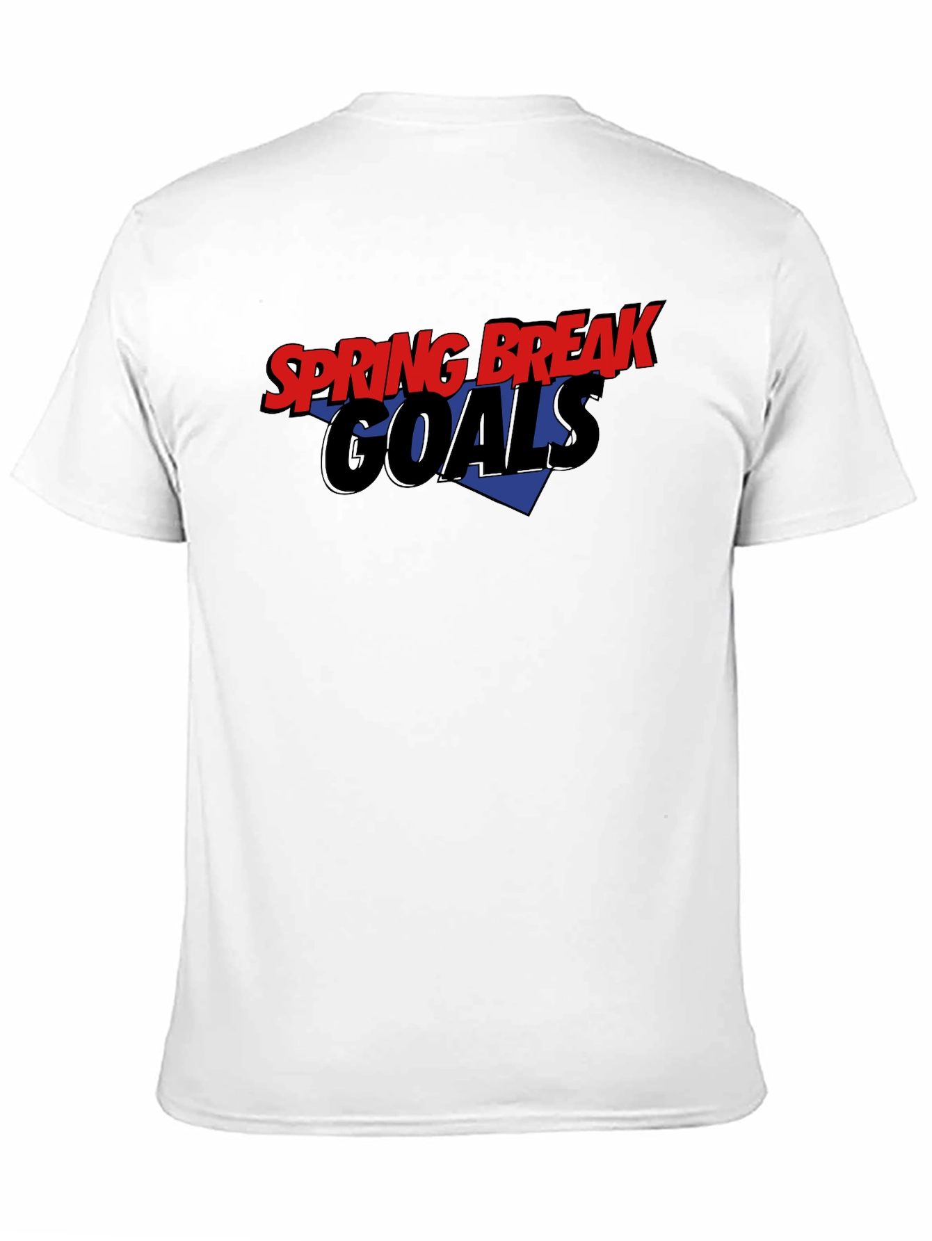 Spring Break Goals Black Graphic T-Shirt