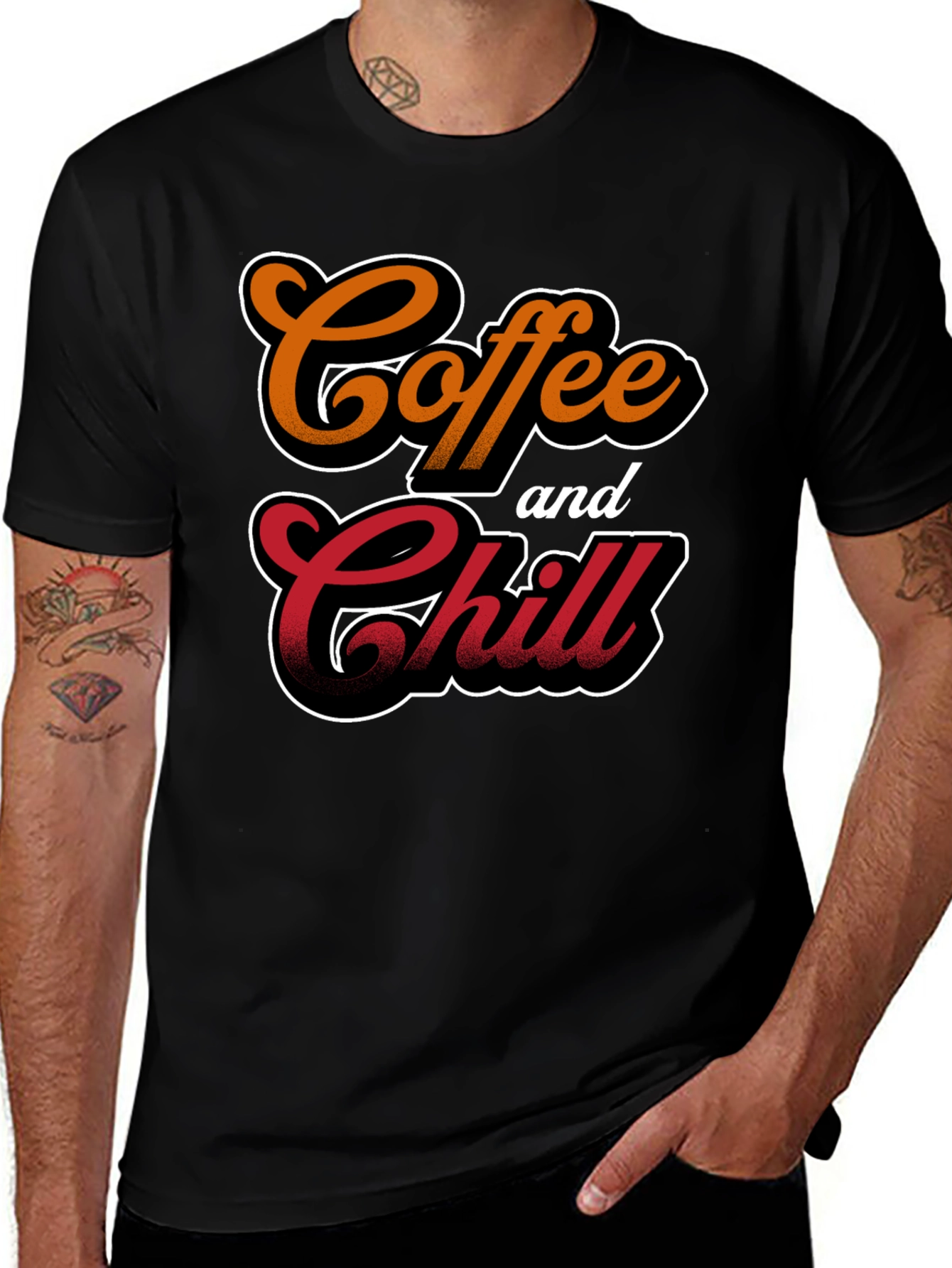 Coffee and Chill Black T-Shirt