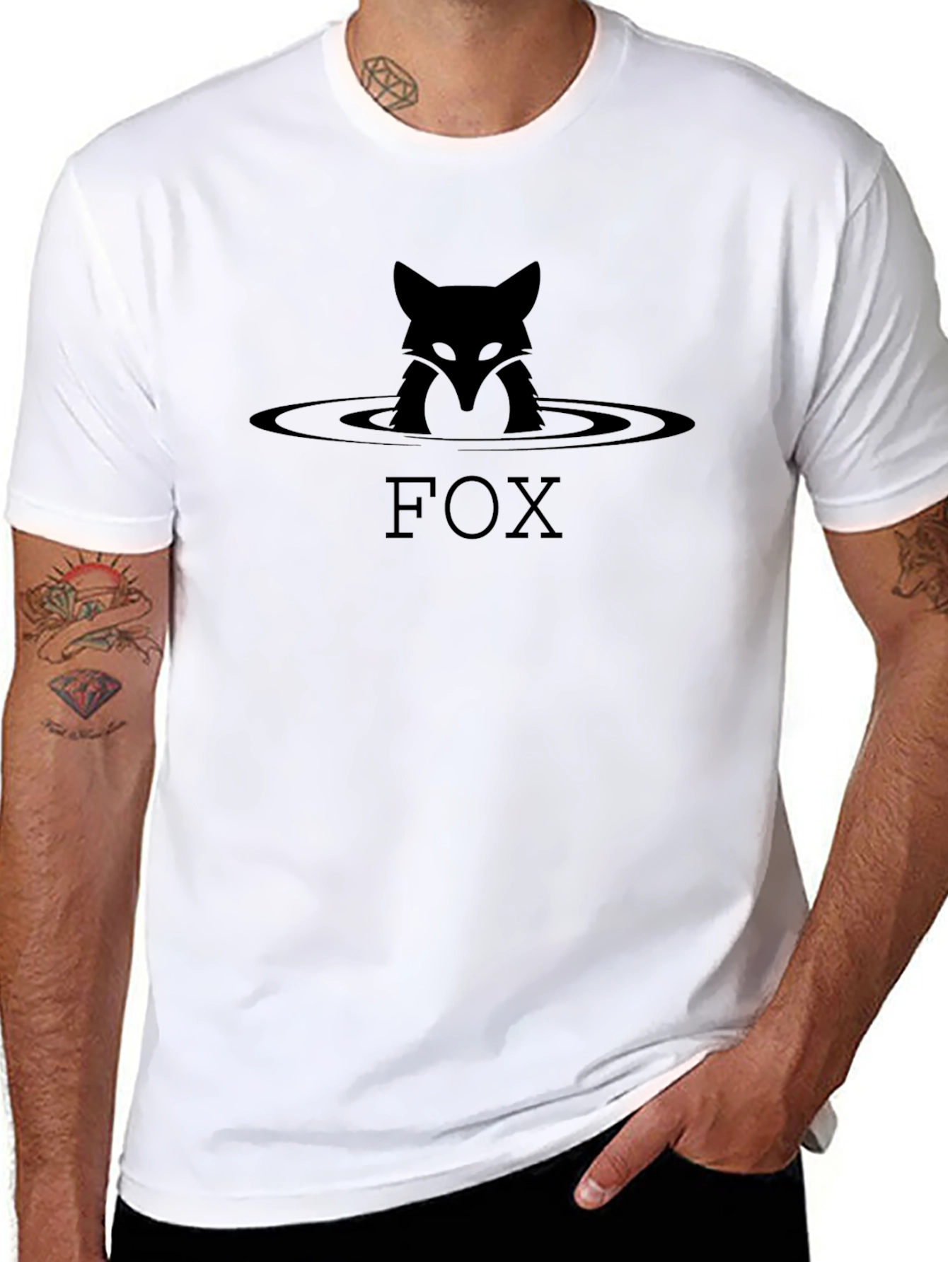 Fox Silhouette Graphic Tee - Mens Black T-Shirt