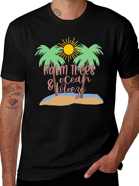 Palm Trees Ocean Breeze Graphic Tee