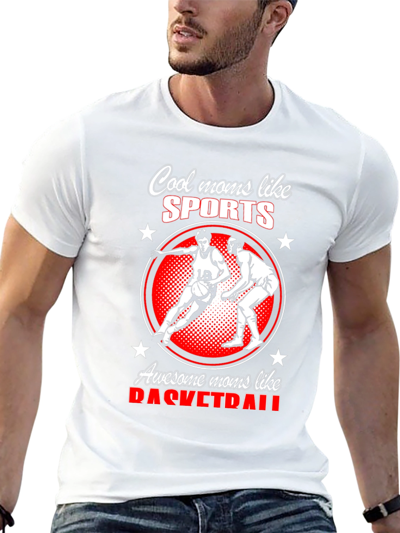 Cool Moms Like Sports Basketball T-Shirt