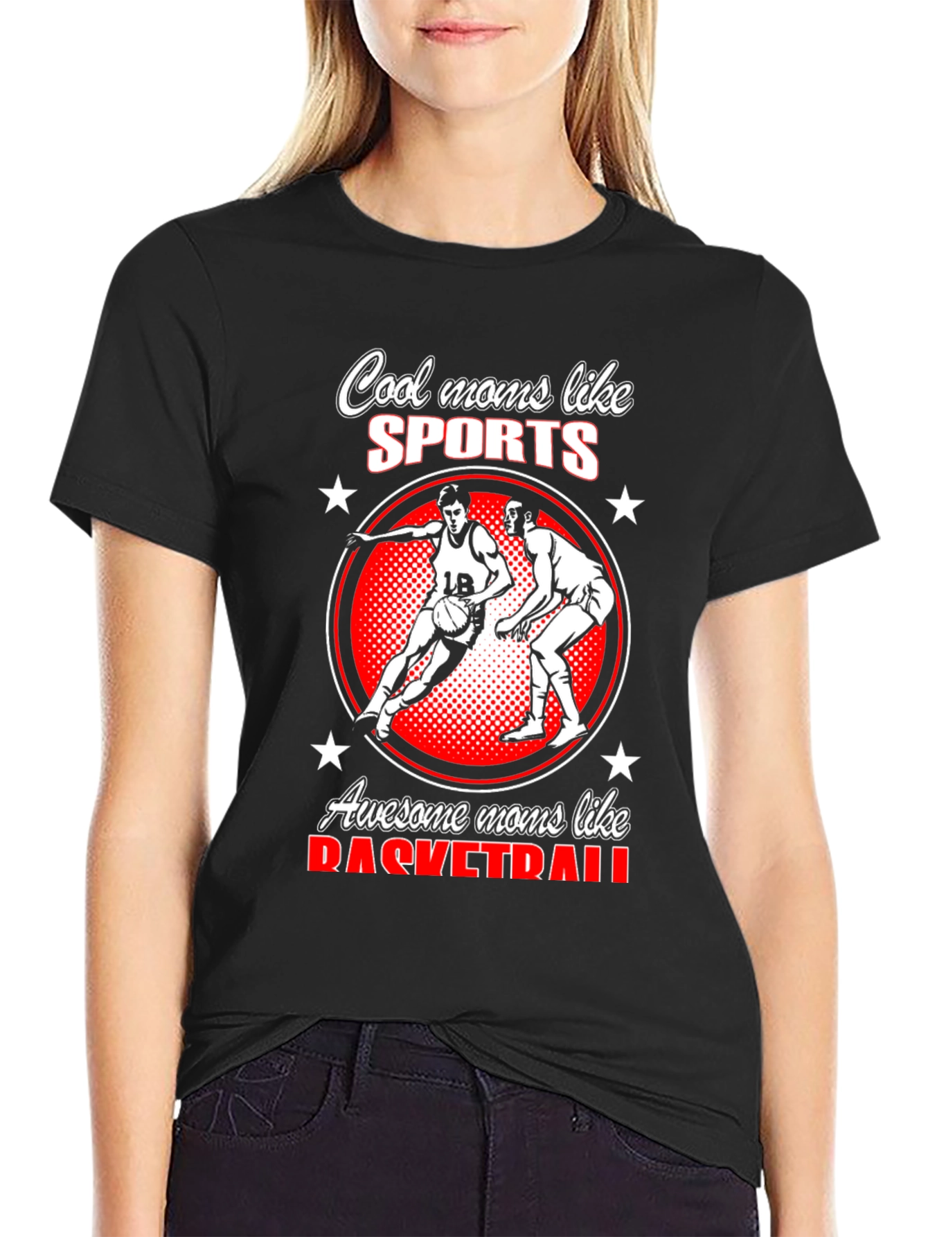 Cool Moms Like Sports Basketball T-Shirt