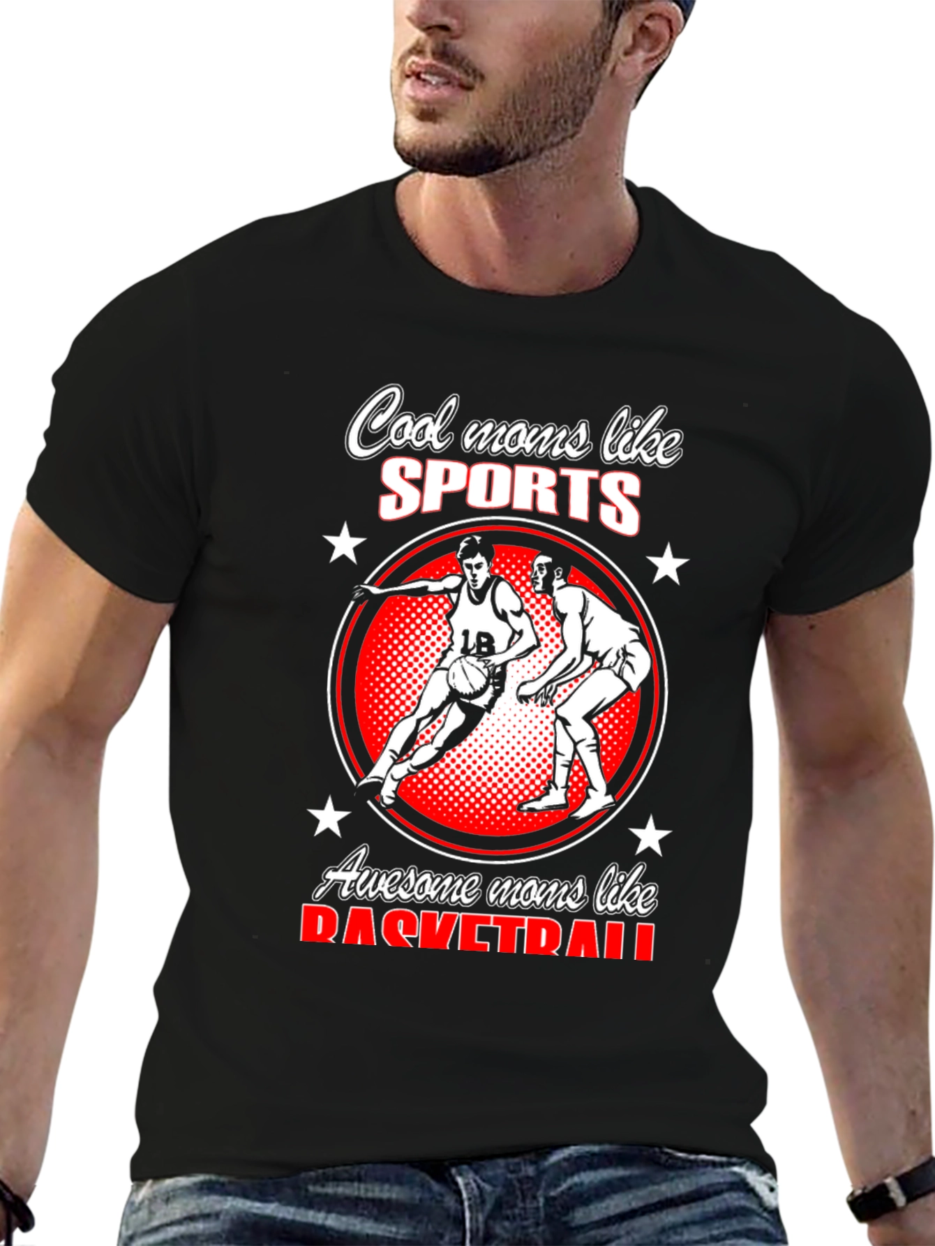 Cool Moms Like Sports Basketball T-Shirt
