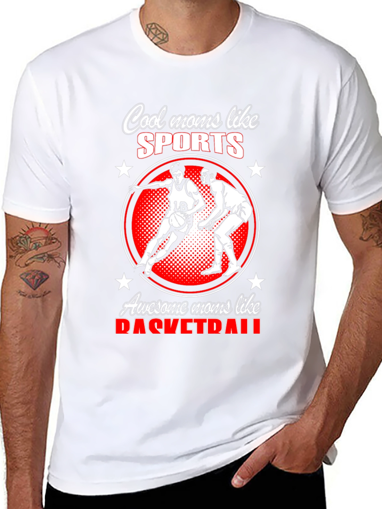 Cool Moms Like Sports Basketball T-Shirt