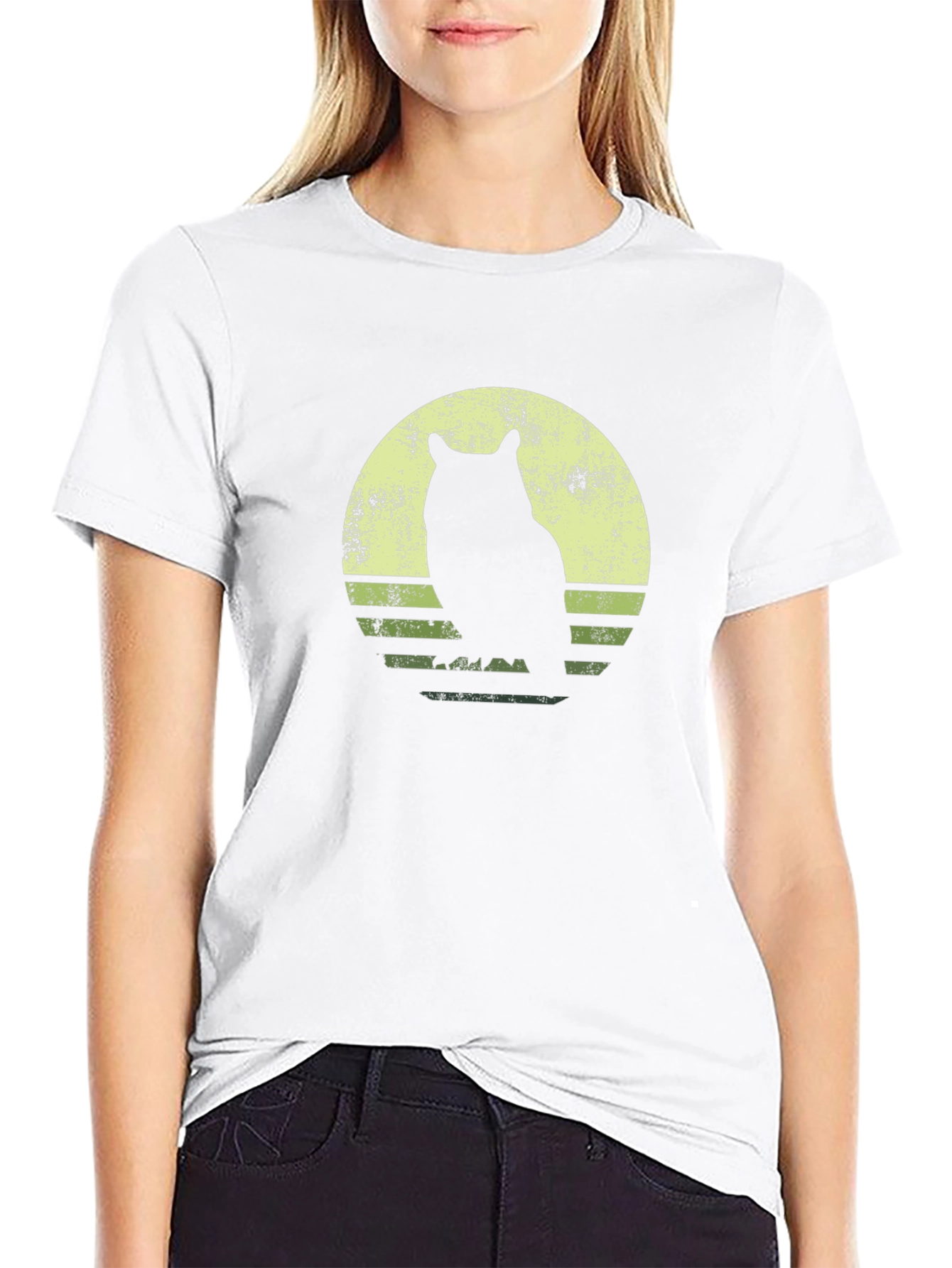 Owl Silhouette Graphic T-Shirt