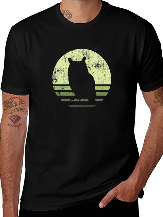 Owl Silhouette Graphic T-Shirt