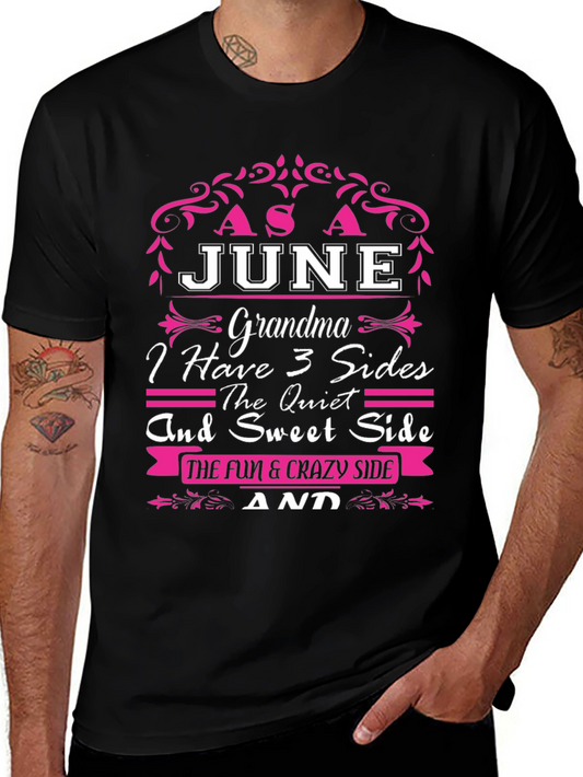 June Grandma 3 Sides T-Shirt