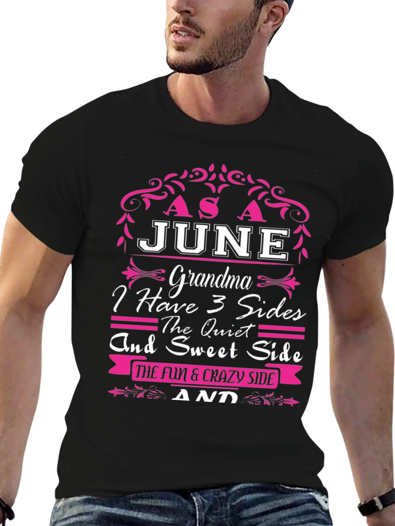June Grandma 3 Sides T-Shirt