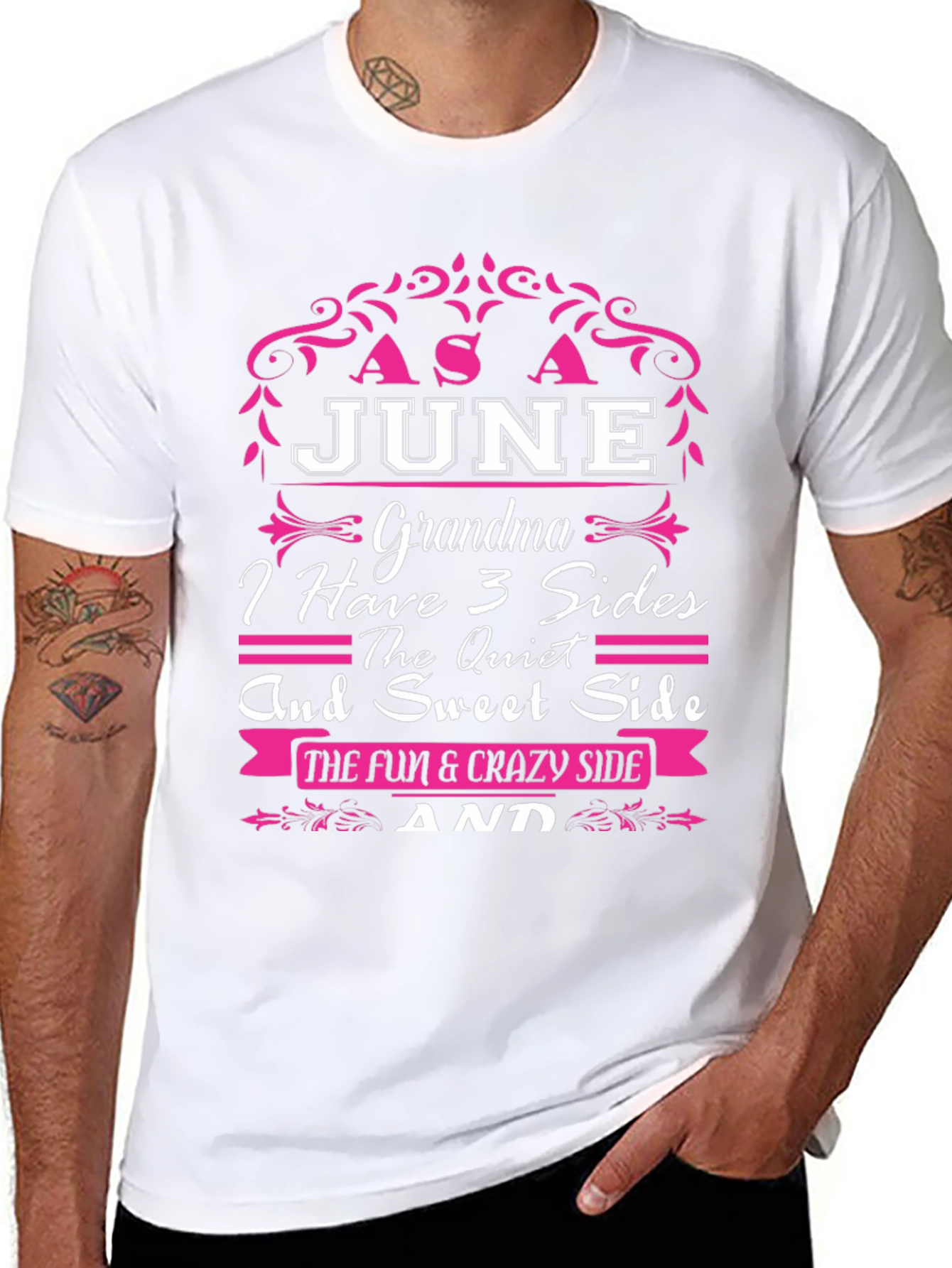 June Grandma 3 Sides T-Shirt