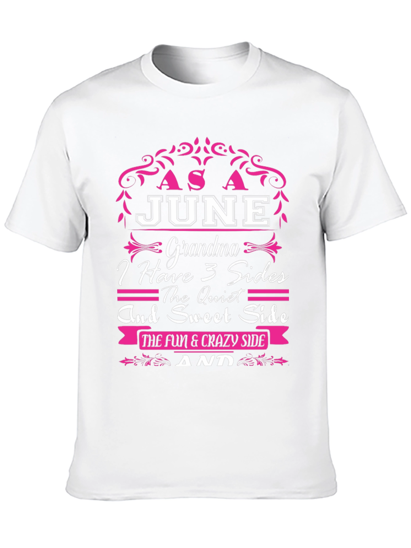 June Grandma 3 Sides T-Shirt