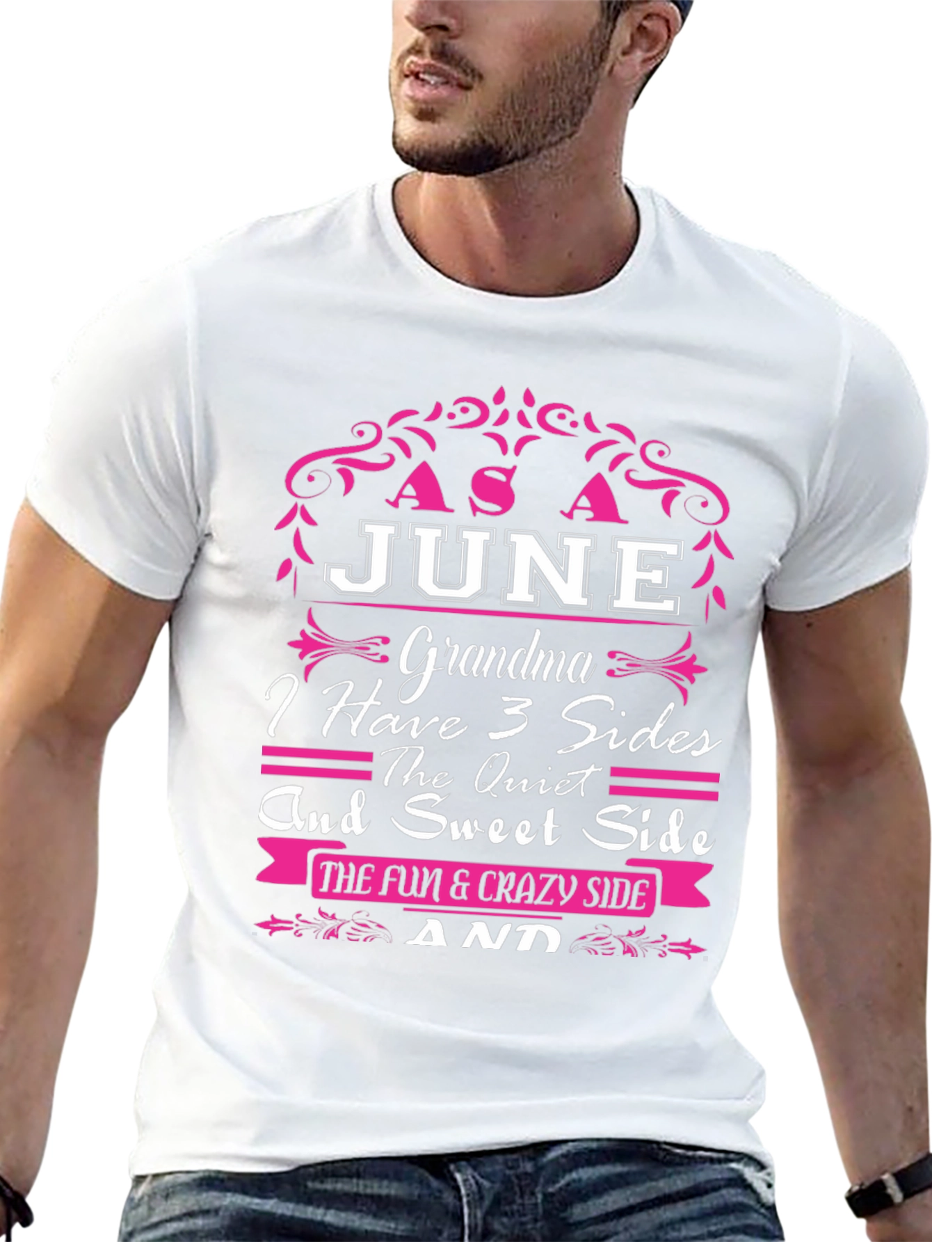 June Grandma 3 Sides T-Shirt