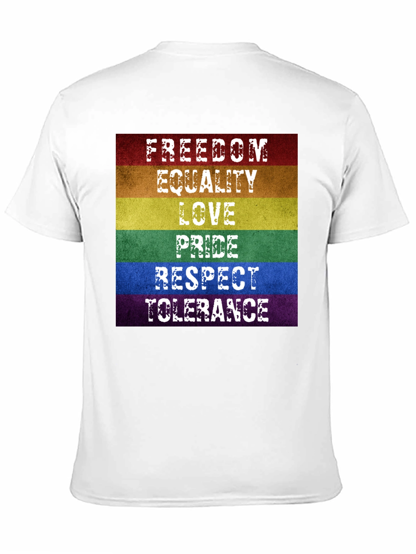 LGBTQ+ Pride Rainbow T-Shirt - Freedom Love Equality