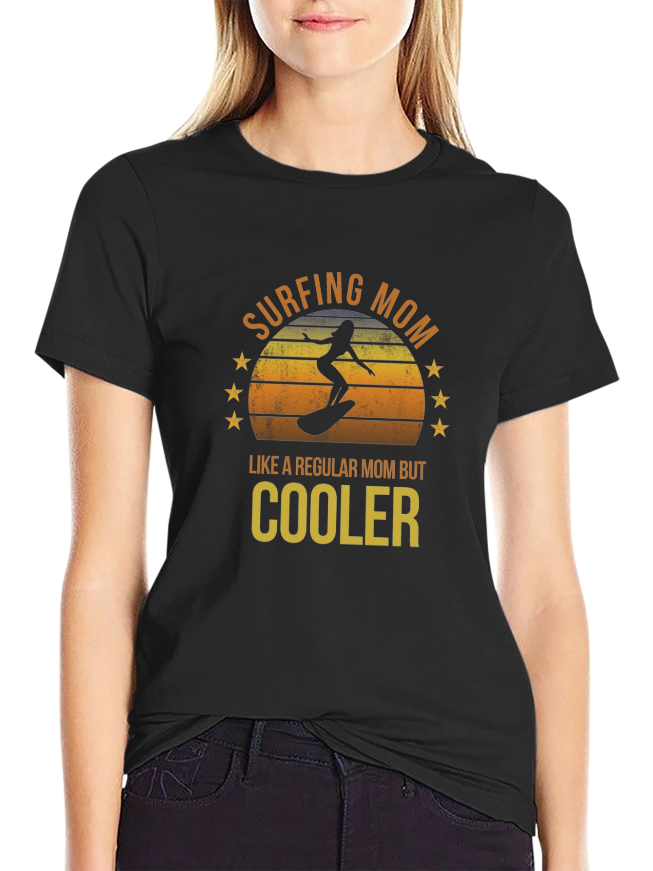 Surfing Mom T-Shirt - Regular Mom But Cooler