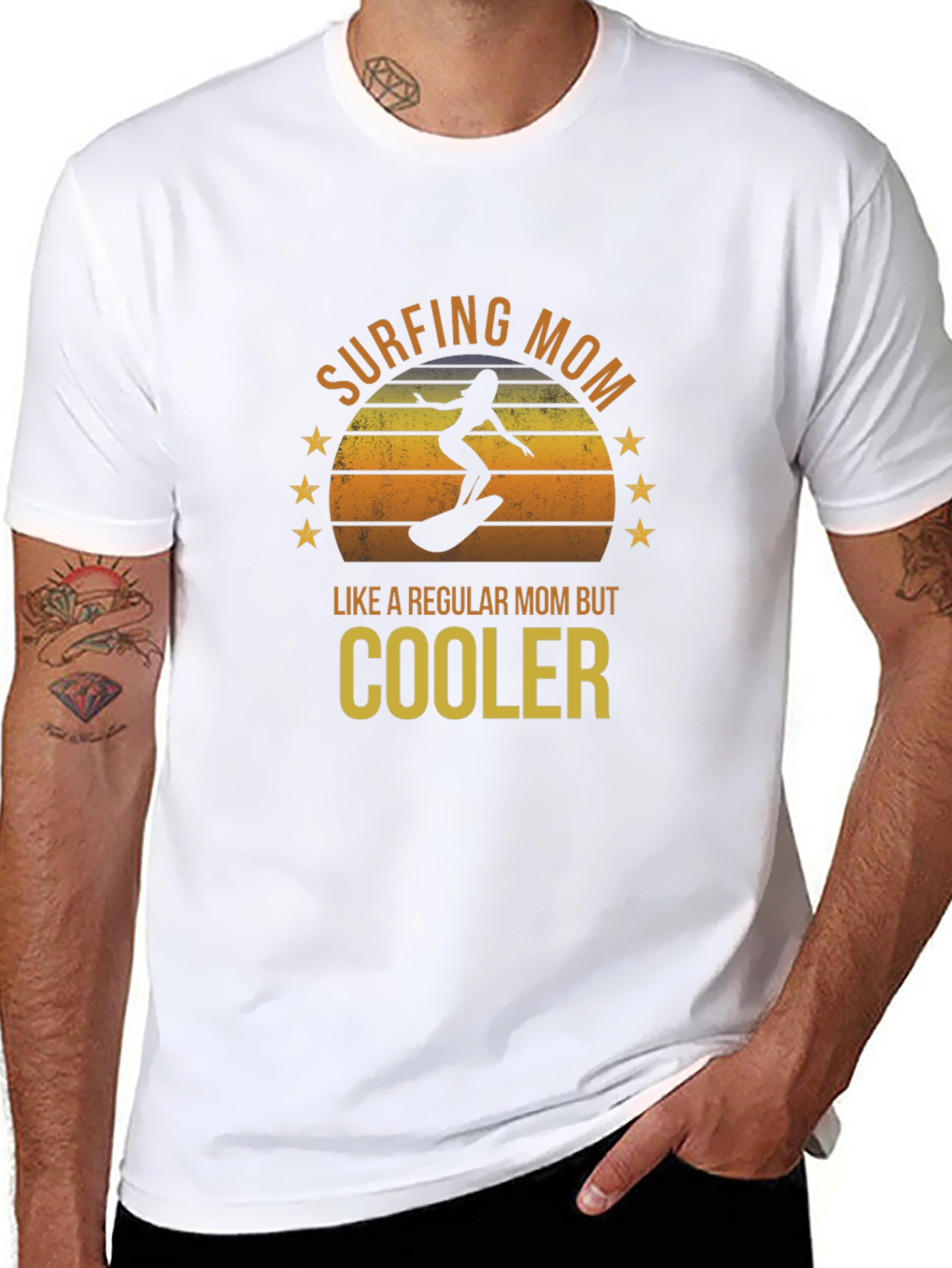 Surfing Mom T-Shirt - Regular Mom But Cooler