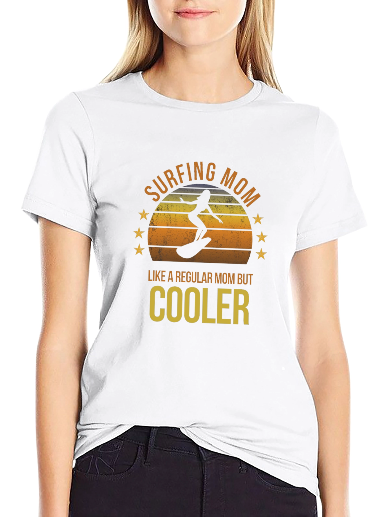 Surfing Mom T-Shirt - Regular Mom But Cooler