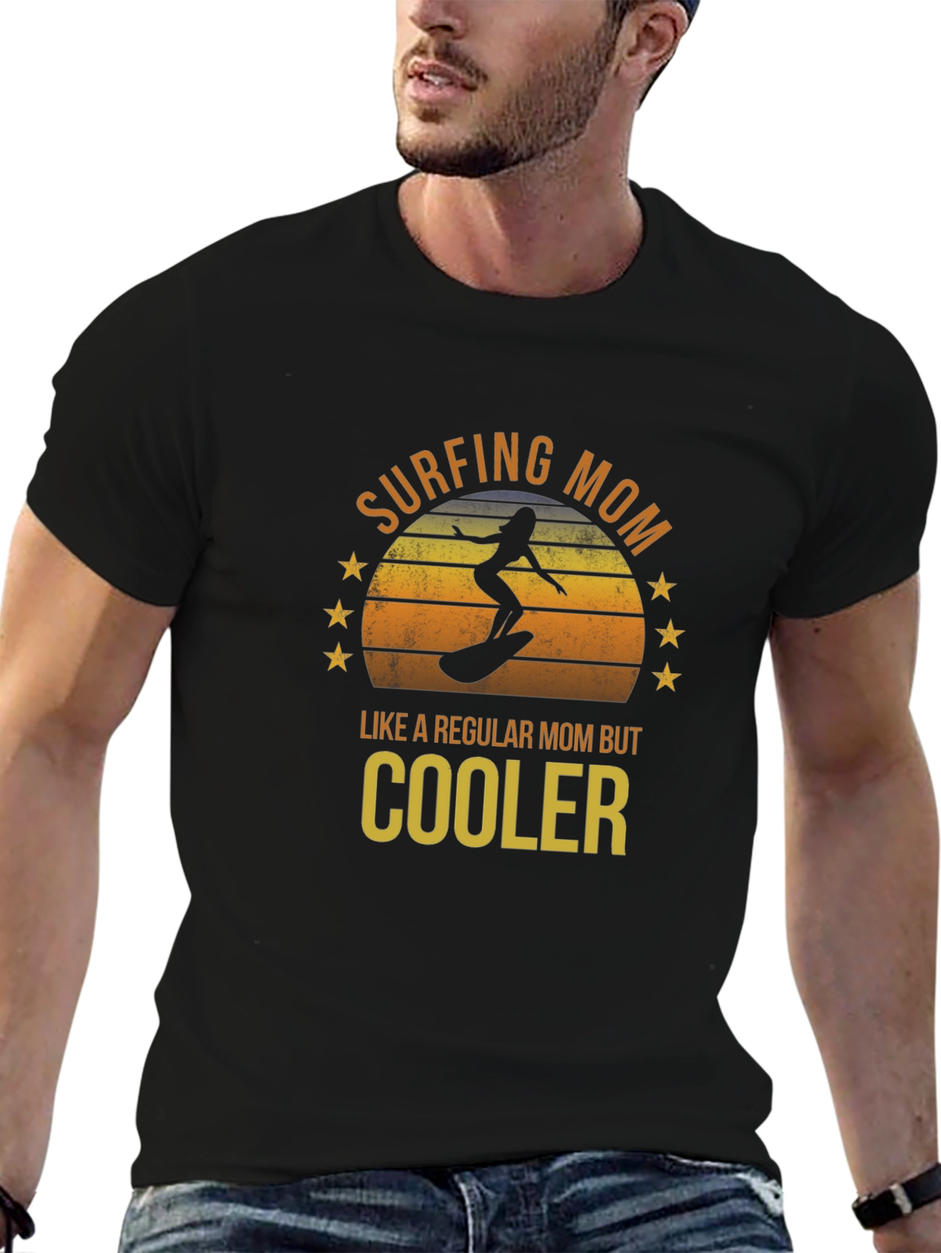 Surfing Mom T-Shirt - Regular Mom But Cooler