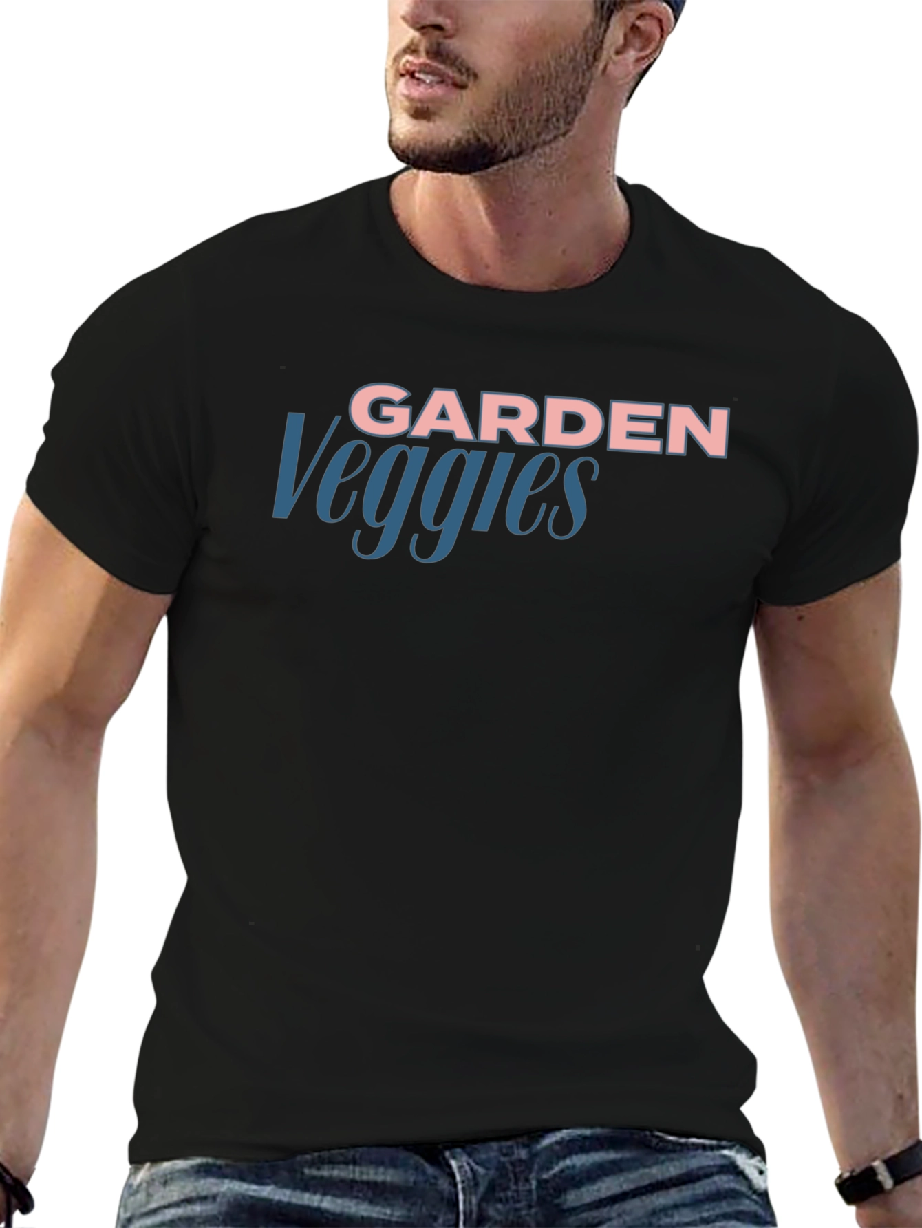 Garden Veggies Black T-Shirt