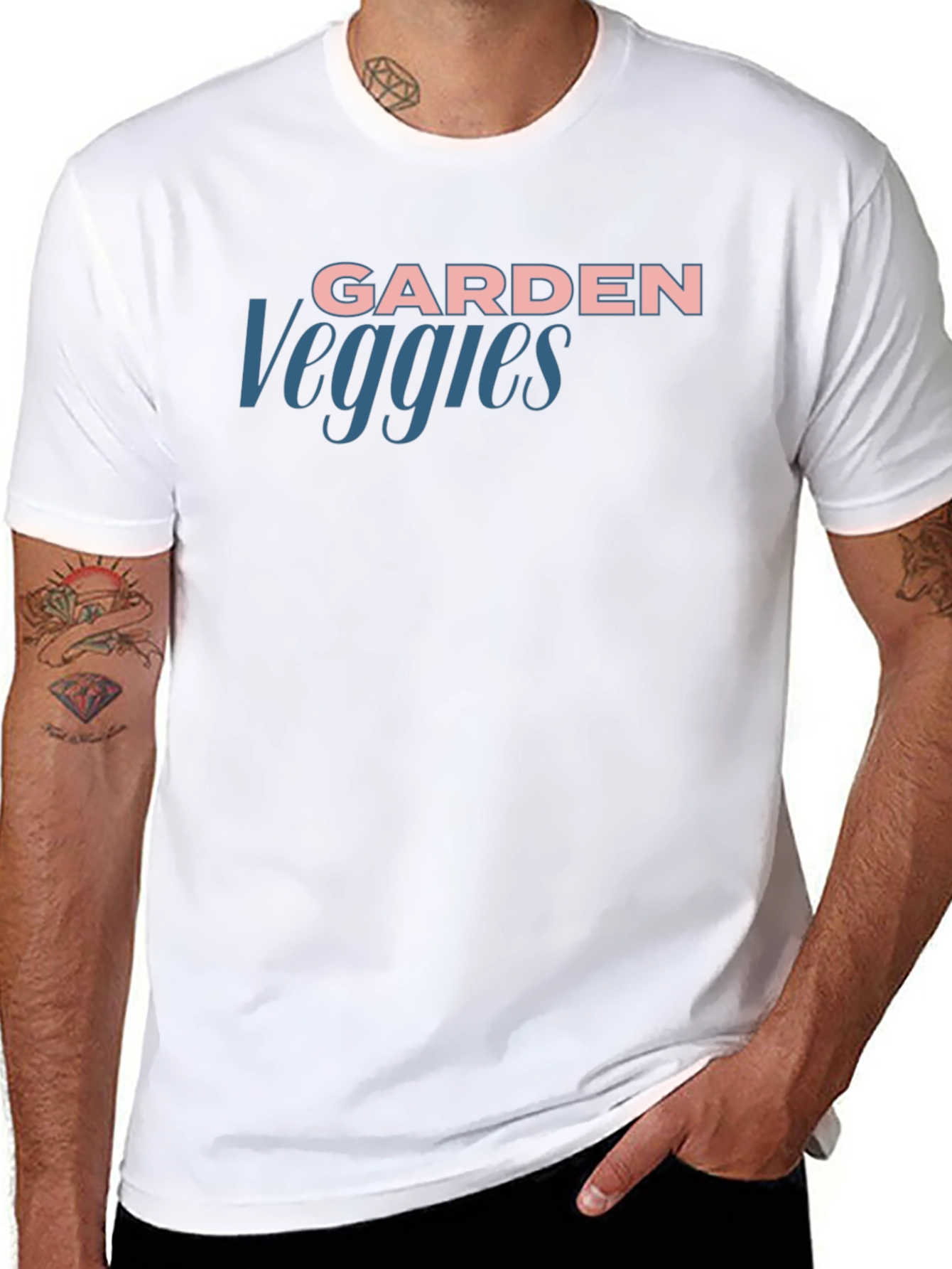 Garden Veggies Black T-Shirt