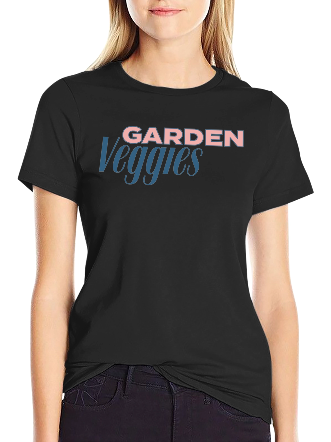Garden Veggies Black T-Shirt