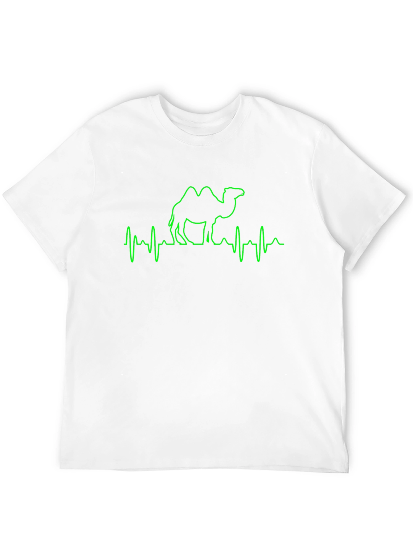 Camel Heartbeat Graphic Tee - Black Cotton T-Shirt