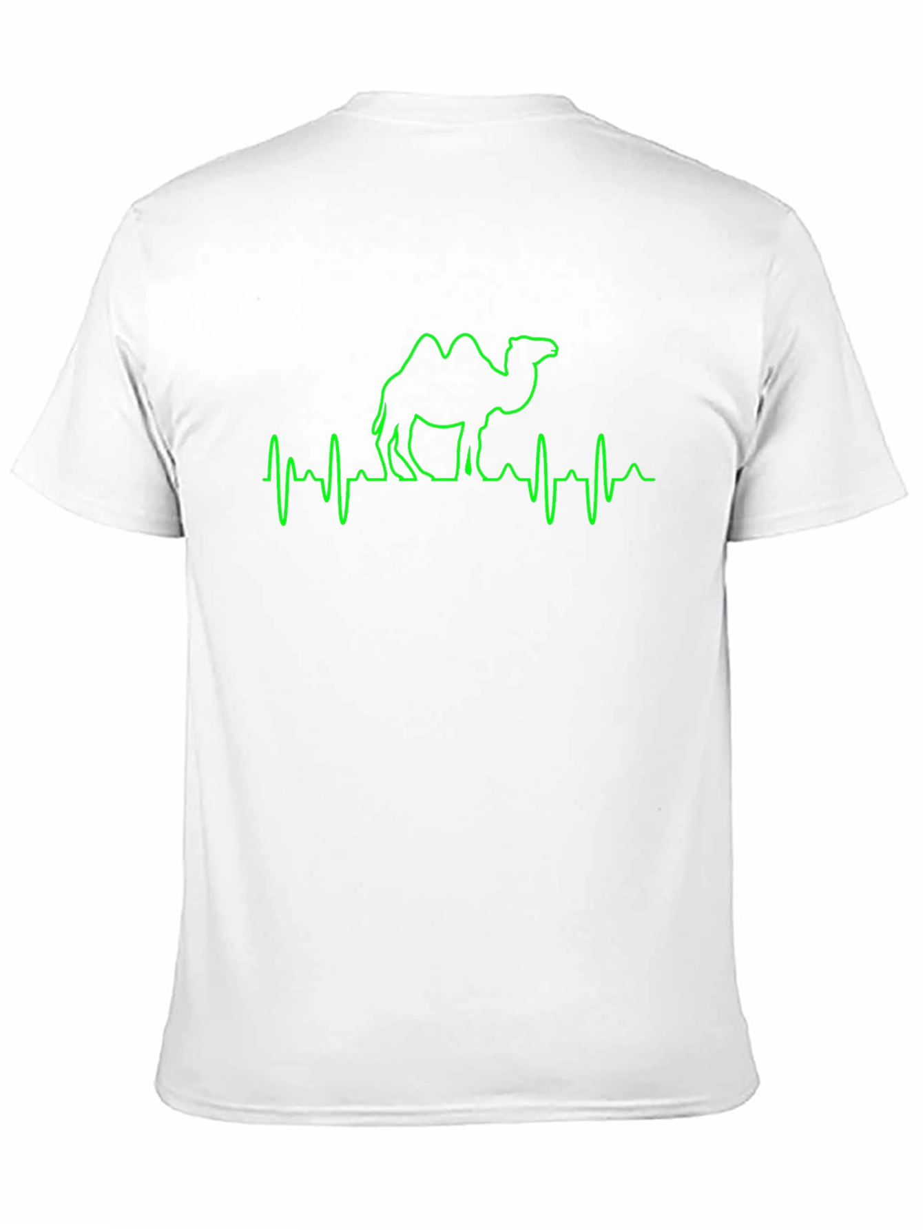 Camel Heartbeat Graphic Tee - Black Cotton T-Shirt
