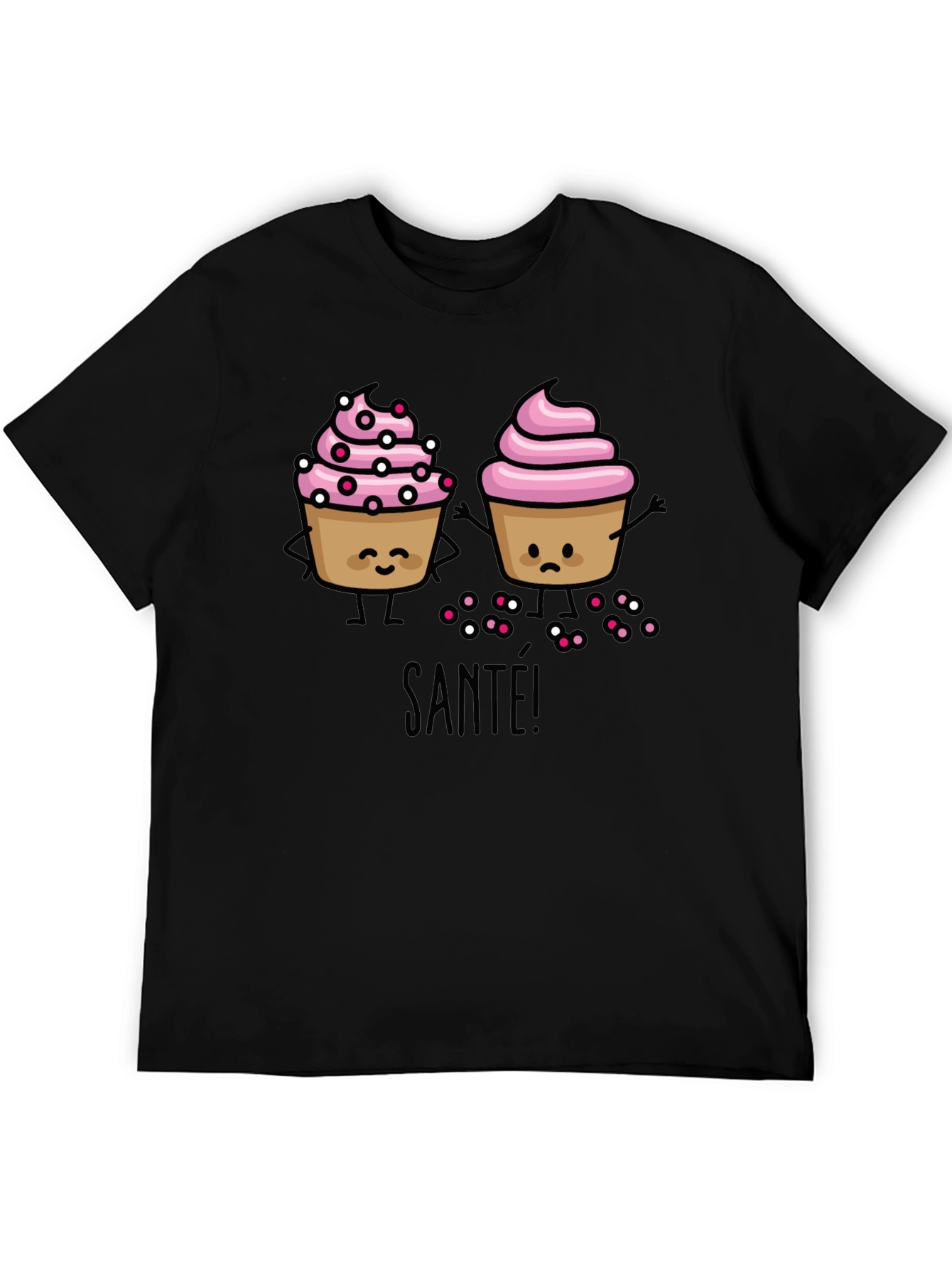 Cupcake Cartoon Graphic T-Shirt