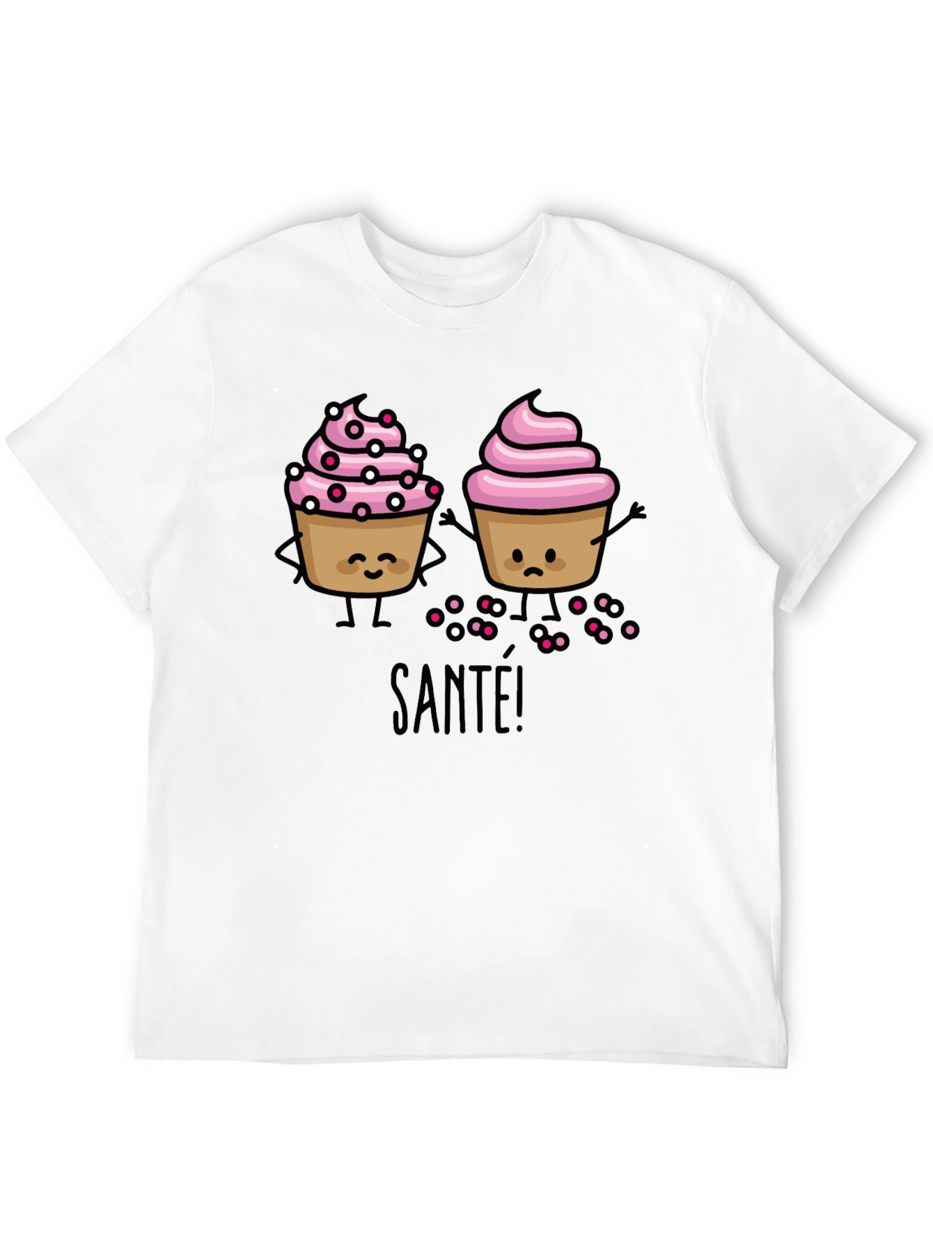 Cupcake Cartoon Graphic T-Shirt