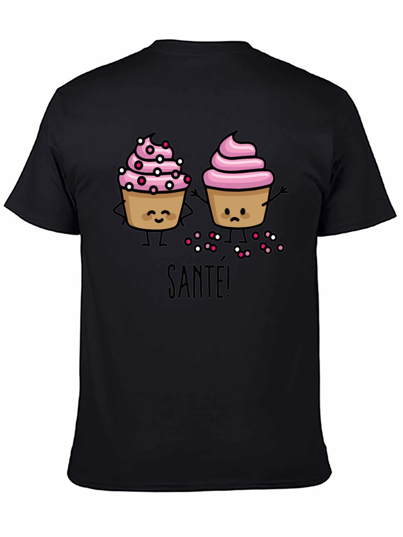 Cupcake Cartoon Graphic T-Shirt