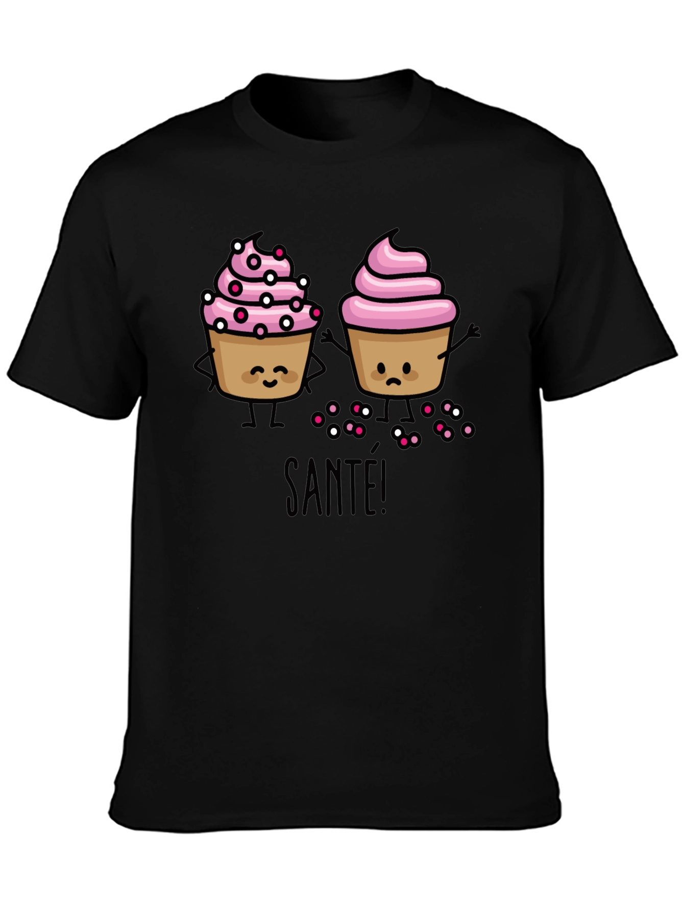 Cupcake Cartoon Graphic T-Shirt
