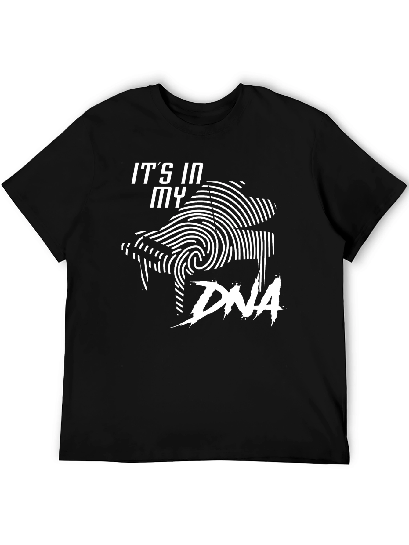 Piano DNA Black T-Shirt Musician Gift