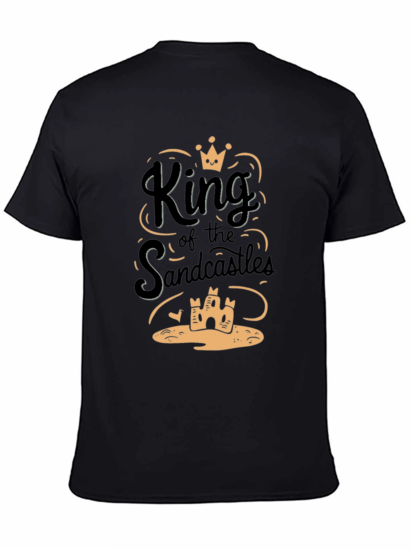 King of the Sandcastles Black Graphic T-Shirt