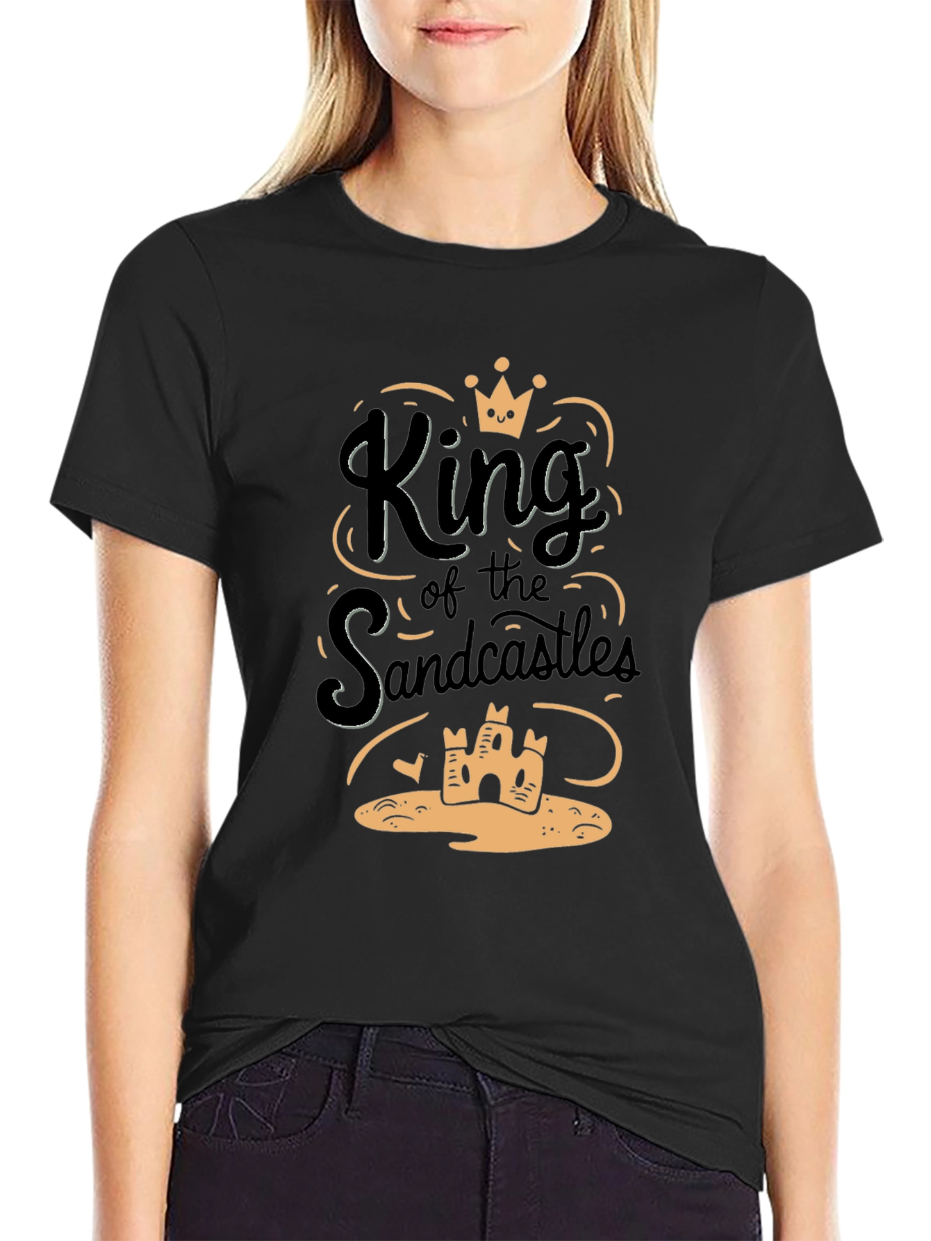 King of the Sandcastles Black Graphic T-Shirt